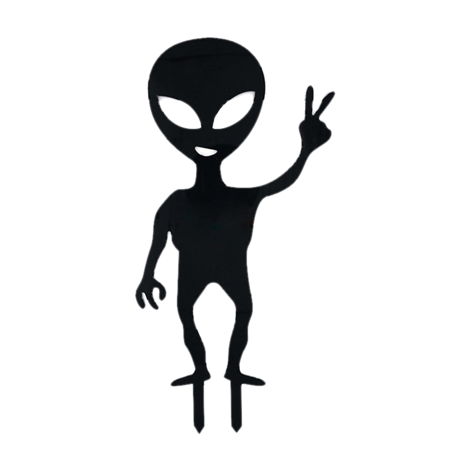 Funny Alien Garden Stake Statue - Cute Silhouette Decor for Home, Yard & Outdoor Spaces | Perfect for Halloween, Themed Gardens & Unique Outdoor Decorations