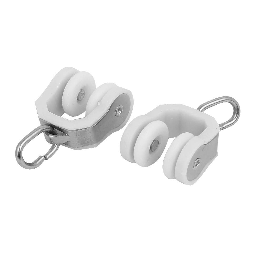 15mm Diameter Twin Wheel Curtain Track Carrier - 50pcs Sliding Rollers & Gliders for Smooth Curtain Movement - Durable Pulleys for Home & Office Window Treatments