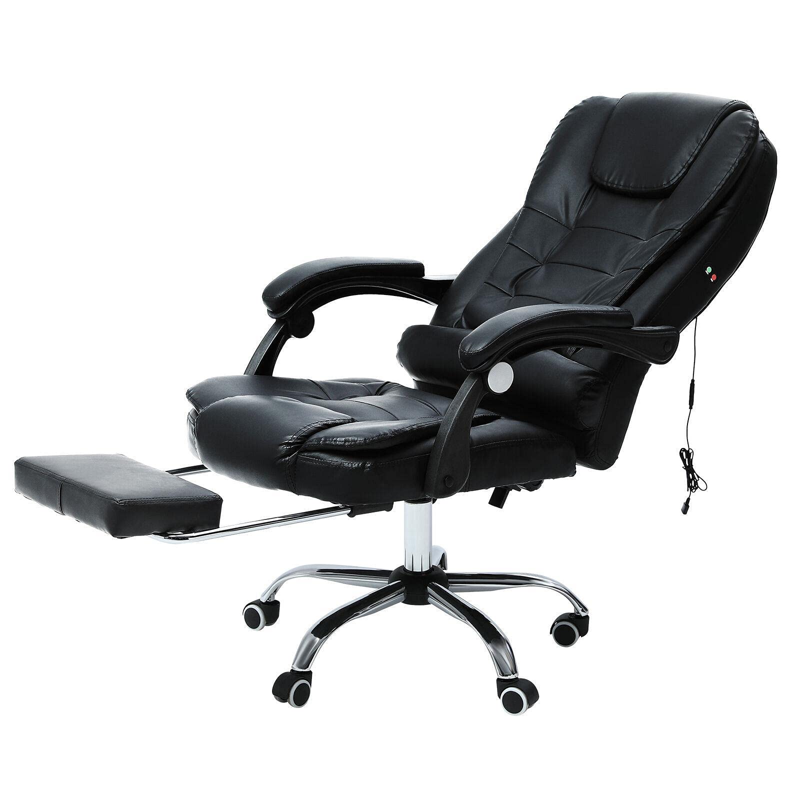 VeahUS Executive Gaming Chair with Massage & Reclining - Ergonomic Swivel Office Chair for Computer Desk - High Back Racing Style Video Game Chair for Home & Office Use - Perfect for Gaming, Working & Relaxing