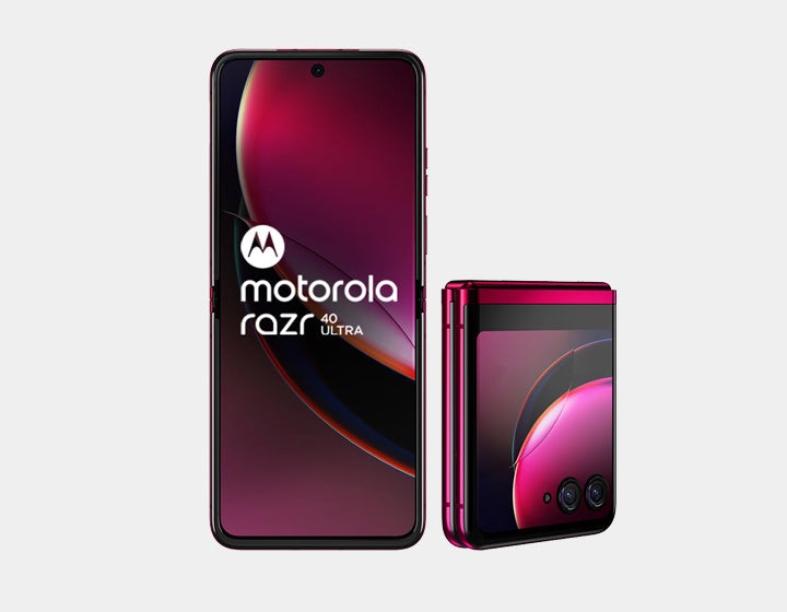 Motorola Razr 40 Ultra Unlocked Smartphone - 512GB ROM, 12GB RAM, Dual SIM, GSM Compatible (Viva Magenta) | Stylish Flip Phone for Business & Travel