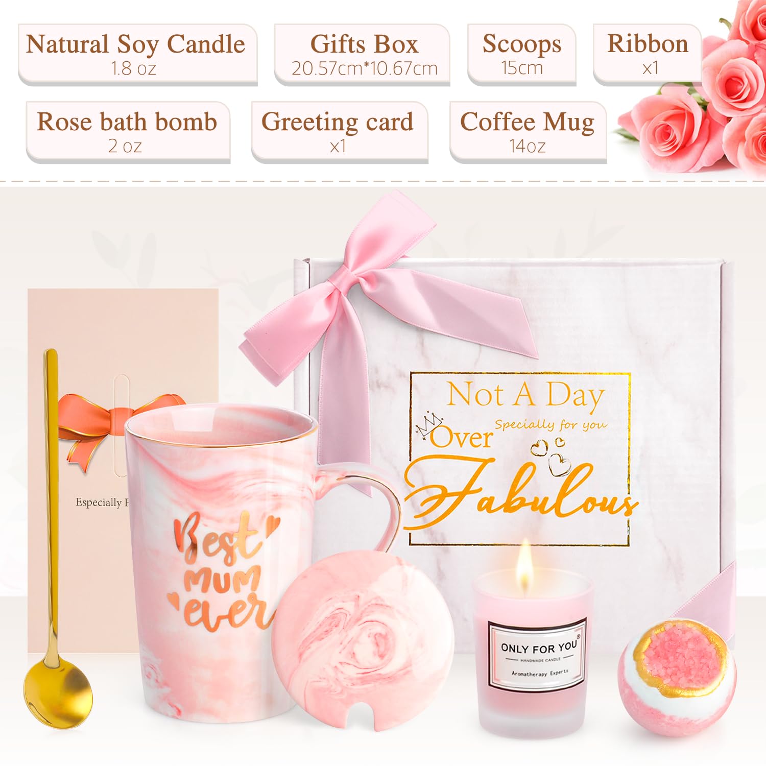 Thoughtful Gifts for Mom - Birthday, Christmas, Mother's Day Presents from Daughter or Son - Perfect for New Moms, Women & Special Occasions - Ideal for Home, Office & Heartwarming Moments