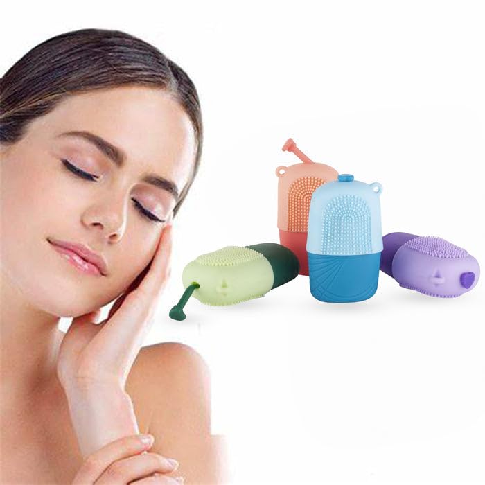 Red Bay Ice Roller & Scrubber for Face - Reusable Silicone Facial Massager for Glowing Skin & Tightening - Perfect for Morning Routine, Puffiness Relief & Post-Workout Recovery (1 Piece)