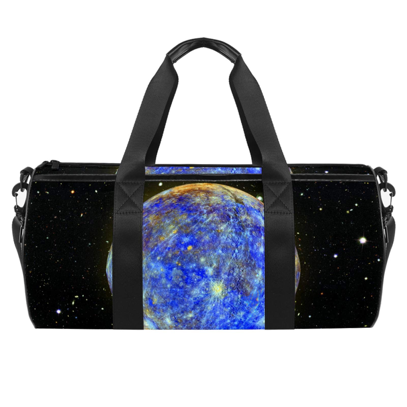 NASA-Inspired Dragon Sword Earth Travel Duffel Bag - Waterproof Gym & Sports Tote for Men & Women - Perfect for Travel, Workout & Outdoor Adventures