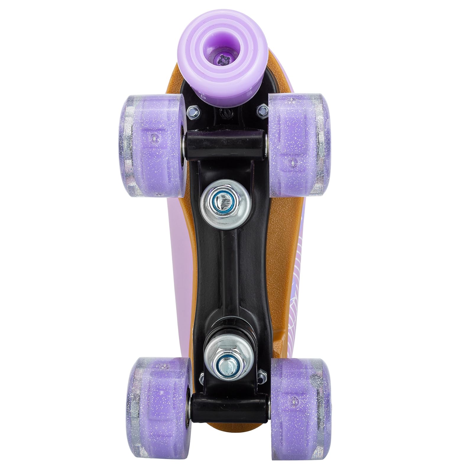 Light Up Roller Skates for Girls & Women - Pink & Purple PU Leather Skates for Beginners Ages 8-12 | Indoor & Outdoor Use for School, Park & Rink