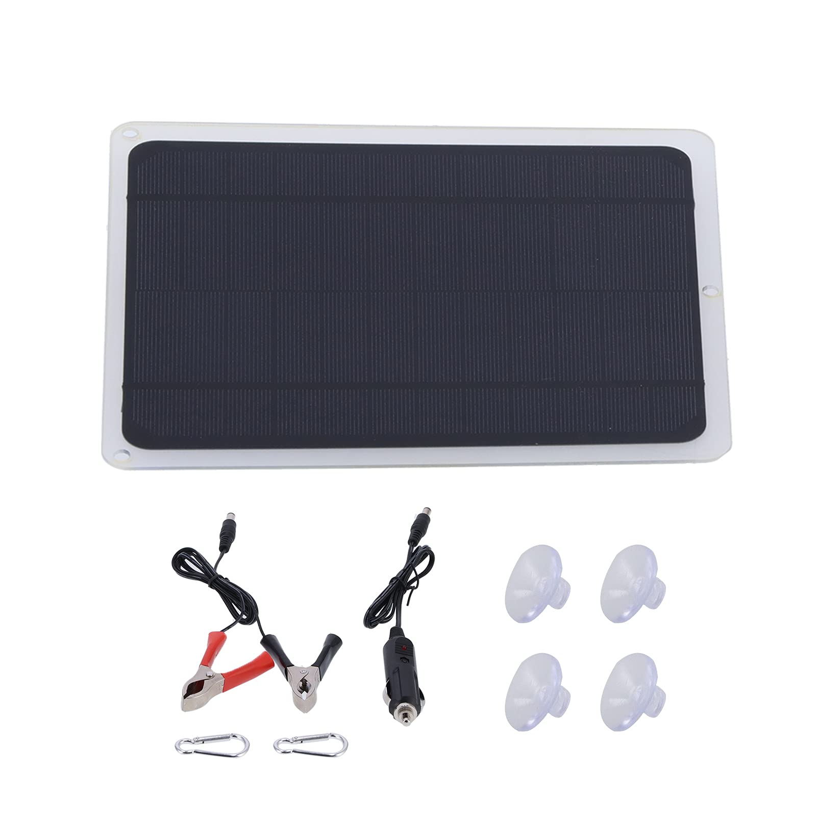 20W 12V Monocrystalline Solar Panel - Waterproof Solar Charger Kit for RV, Boat, Car & Phone Charging | Portable Power Solution for Outdoor Camping, Emergency Backup & Off-Grid Living