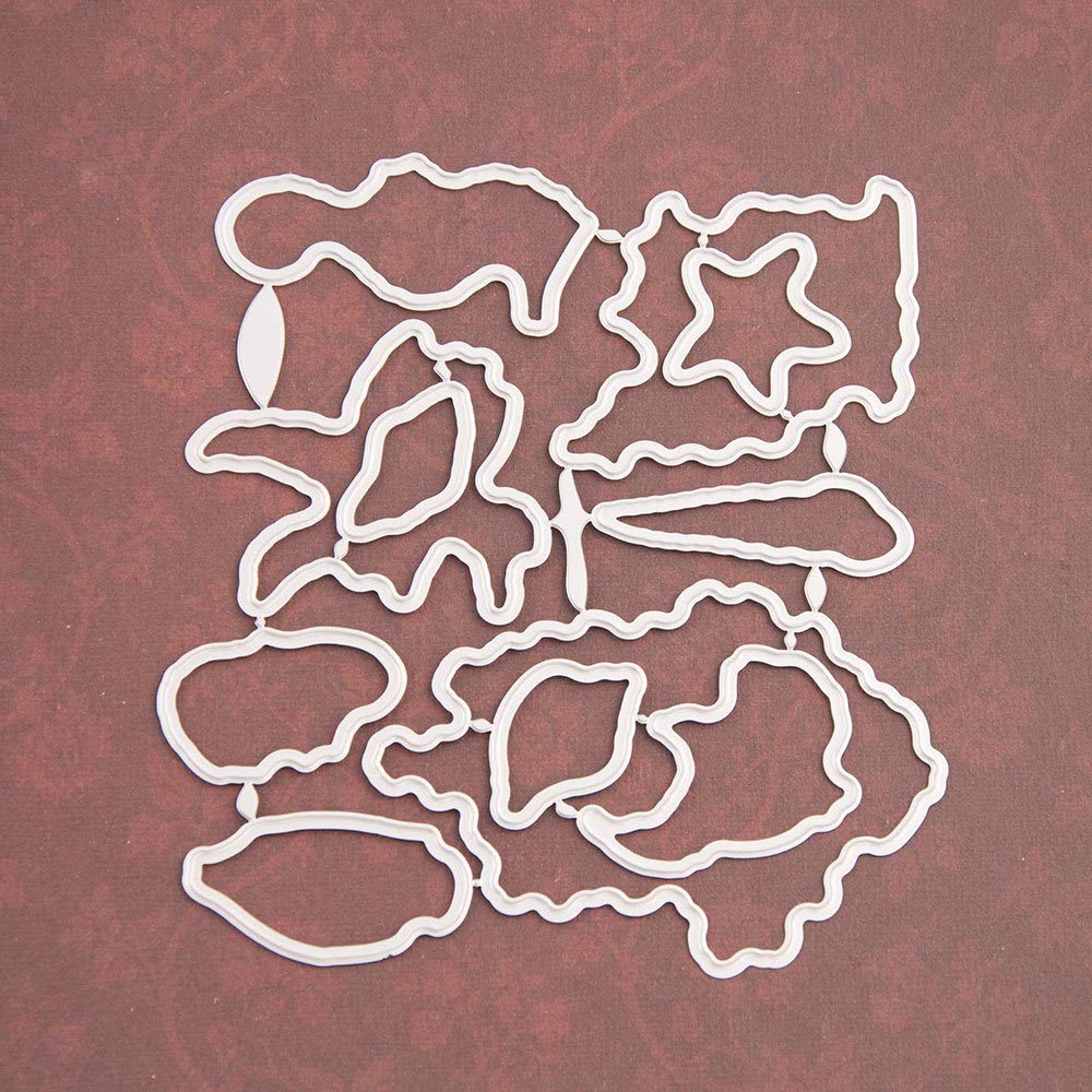 Seahorse Shells Starfish Crab Shrimp Seaweed Clear Stamps and Dies Set - 5.9 x 8.3 Inch Ocean Theme Crafting Supplies for DIY Scrapbooking, Card Making, Invitations, and Home Decor Projects