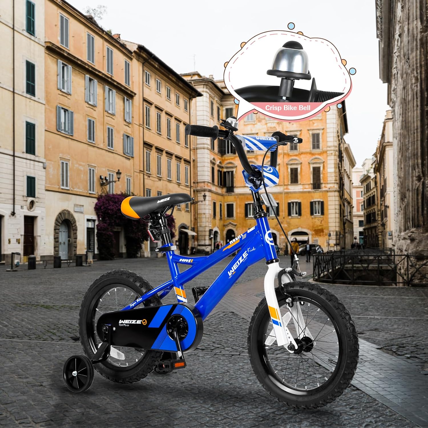 WEIZE 14 20 Inch Kids Bike for Boys & Girls Ages 3-12 Years | Children's Bicycle with Coaster Brake | Height 35-60 Inch | Blue | Perfect for Neighborhood Rides & Outdoor Adventures