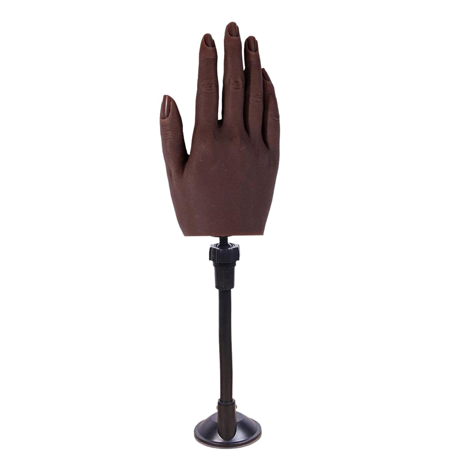 Barenx Realistic Practice Hand for Nail Training - Flexible Bendable Mannequin Hand with Visible Texture (Style 6) - Perfect for Nail Art Practice, Cosmetology Students & Salon Professionals