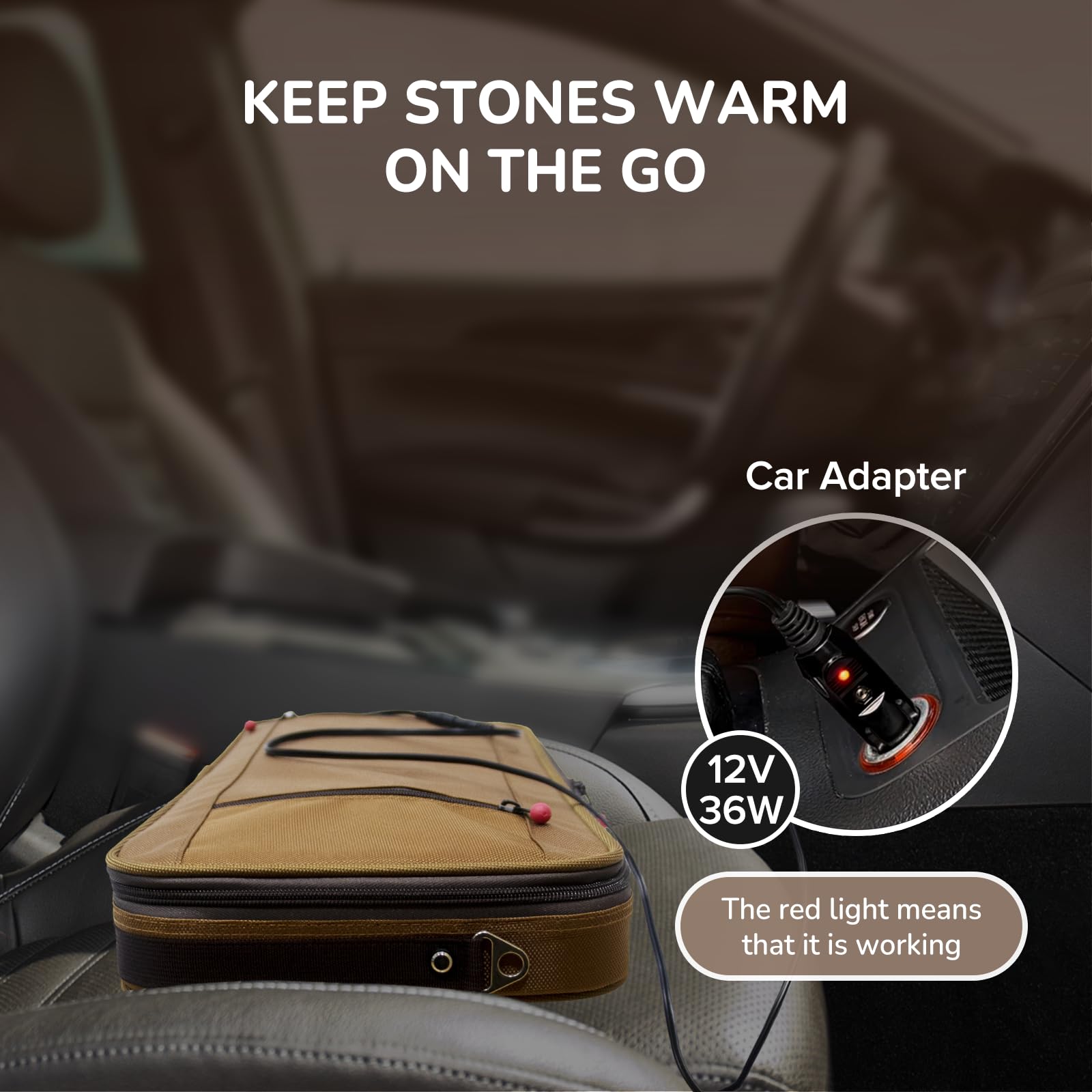 Electric Spa Massage Stone Warmer - Portable Bamboo Heater with 12 Hot Stones for Deep Tissue Massage, Stress Relief & Aromatherapy - Perfect for Home Spa, Salon, Yoga & Self-Care - Ideal for Massage Therapists, Couples & Post-Workout Recovery - Enhance Relaxation & Muscle Recovery - Great for Home Use, Professional Massage & Wellness Retreats