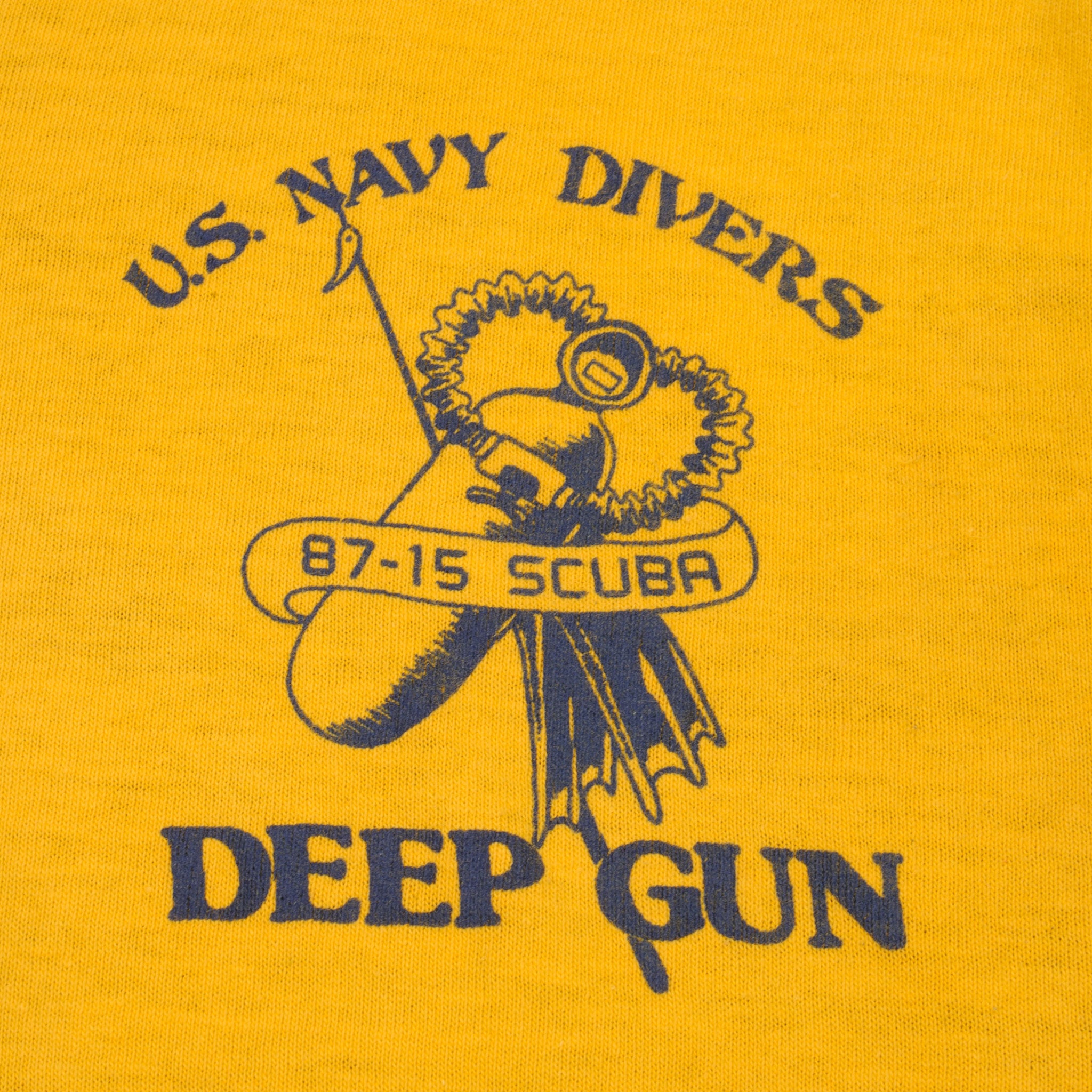 Vintage US Navy Deep Sea Divers Reversible T-Shirt 1990s - Medium - Made in USA - Military Style Tee for Casual Wear & Vintage Collectors