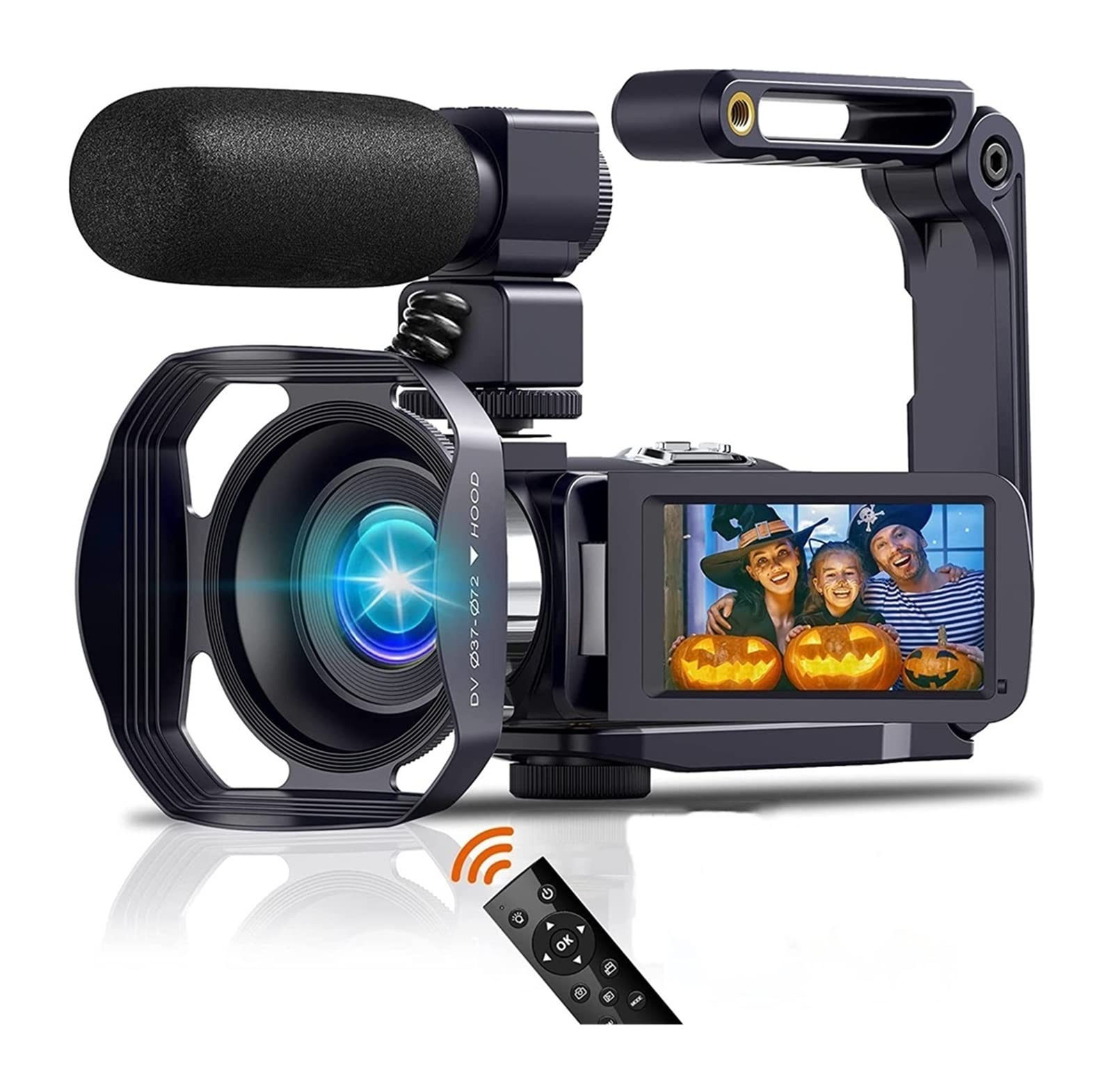 AUBEST 4K Camcorder for Streaming & Vlogging - 18X Zoom with Stabilizer (64G SD Card Included) - Perfect for YouTube & Live Broadcasts