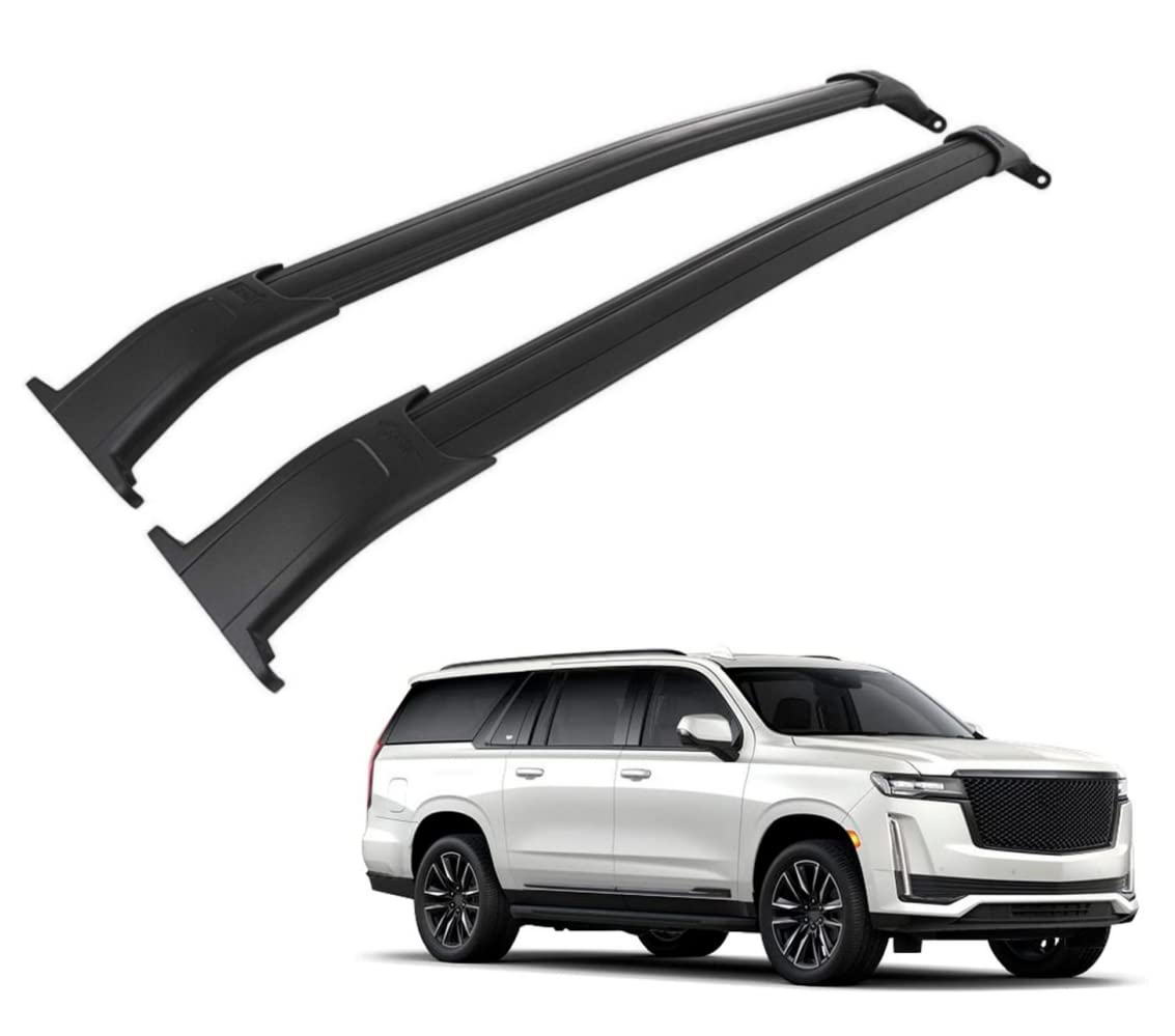 Heavy Duty Black Aluminum Roof Rack Cross Bars for 2015-2020 GMC Yukon & Yukon XL - Premium Luggage Carrier for SUVs - Perfect for Road Trips, Camping Gear & Outdoor Adventures