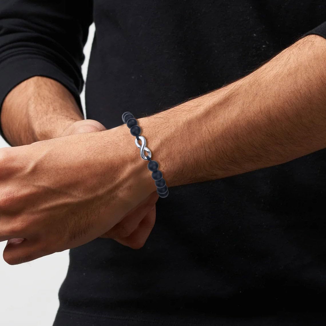 COAI Infinity His and Hers Stone Matching Couples Bracelets - Romantic Jewelry Gift for Couples, Boyfriend & Girlfriend - Perfect for Anniversaries, Valentine's Day & Date Nights