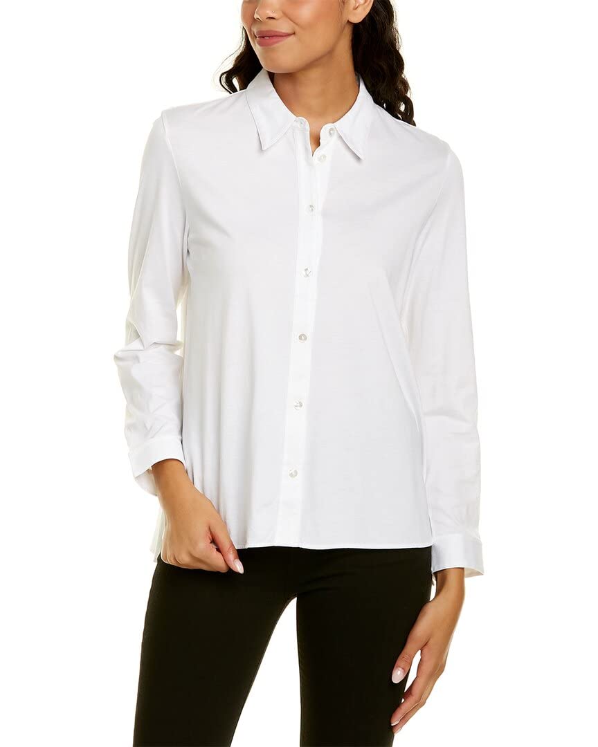 Theory Women's Trapeze Shirt - Relaxed Fit Button Down Blouse for Work & Casual Wear | Office Outfits, Weekend Style & Layering Essential