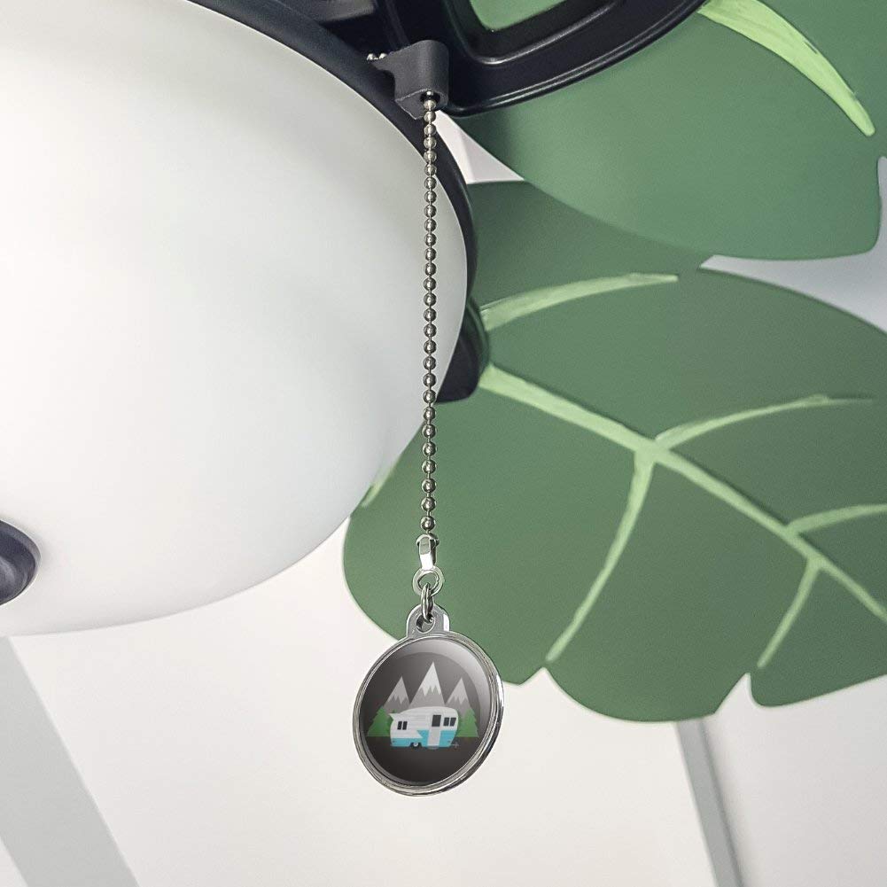 GRAPHICS & MORE Mountain Camper Ceiling Fan with Light & Pull Chain - Perfect for Cabin, RV, and Outdoor-Themed Home Decor