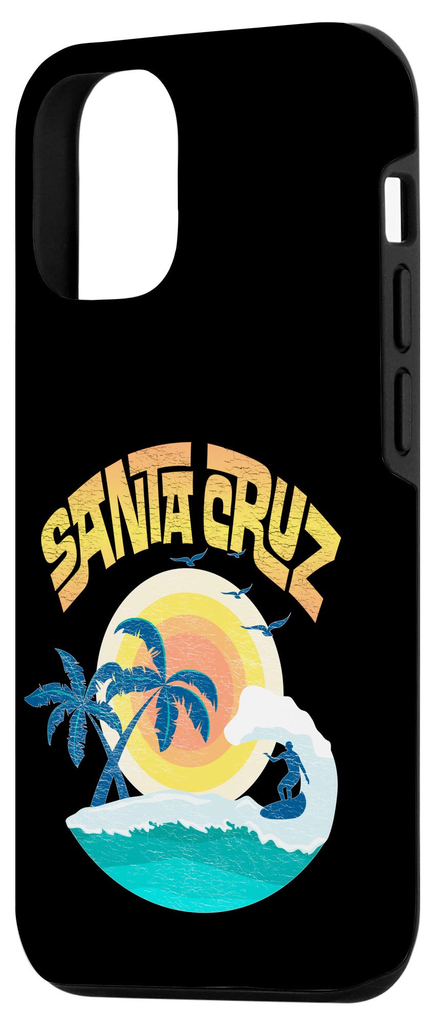 Retro Santa Cruz iPhone 12/12 Pro Case - Durable Protective Phone Cover with Vintage Design - Perfect for Travel, Outdoor Adventures & Daily Use
