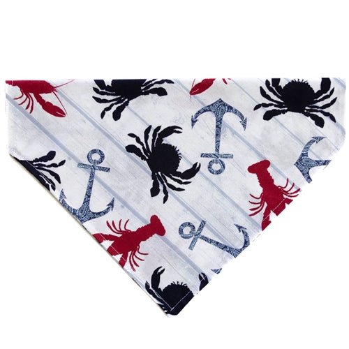 Premium Crab & Lobster Themed Dog Bandana - Cute Pet Accessory for Special Occasions & Photo Shoots - Perfect for Birthday Parties, Beach Trips, and Pet Fashion