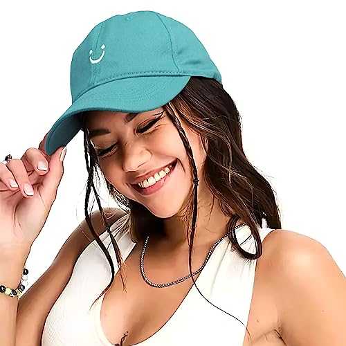 Trendy Smiley Face Baseball Cap for Men & Women - Adjustable Cotton Dad Hat for Casual Outfits, Sports & Outdoor Activities
