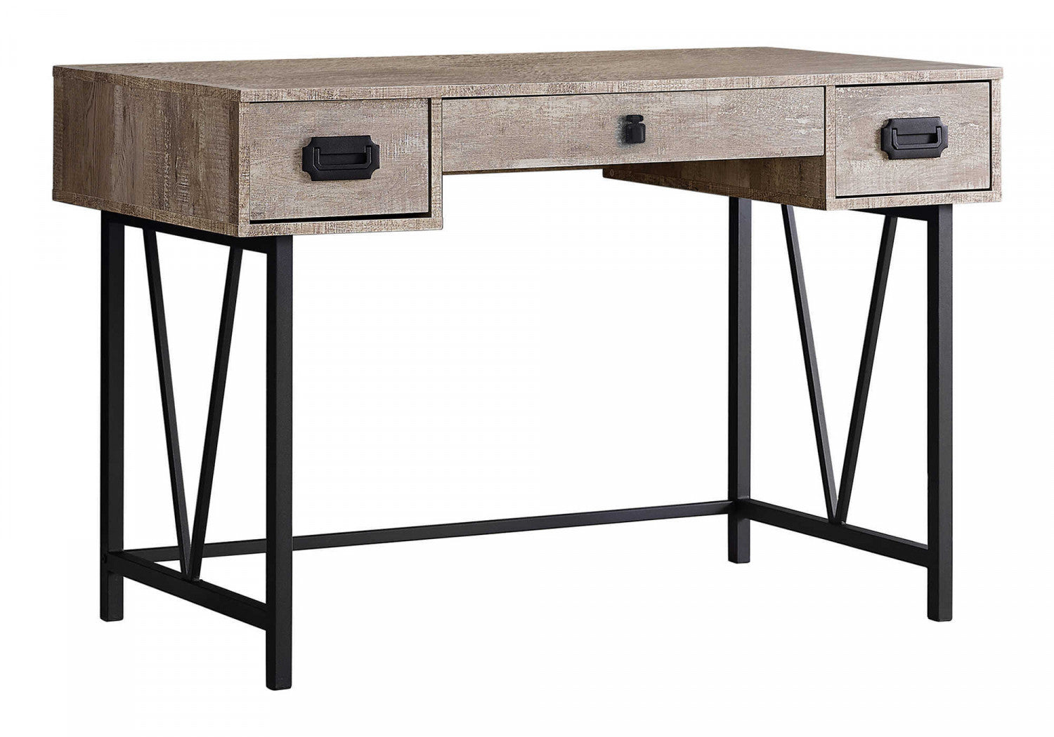 Zava Desk - Modern Taupe Writing Desk for Home Office | Study & Work from Home Essential | Compact & Stylish Workspace Solution