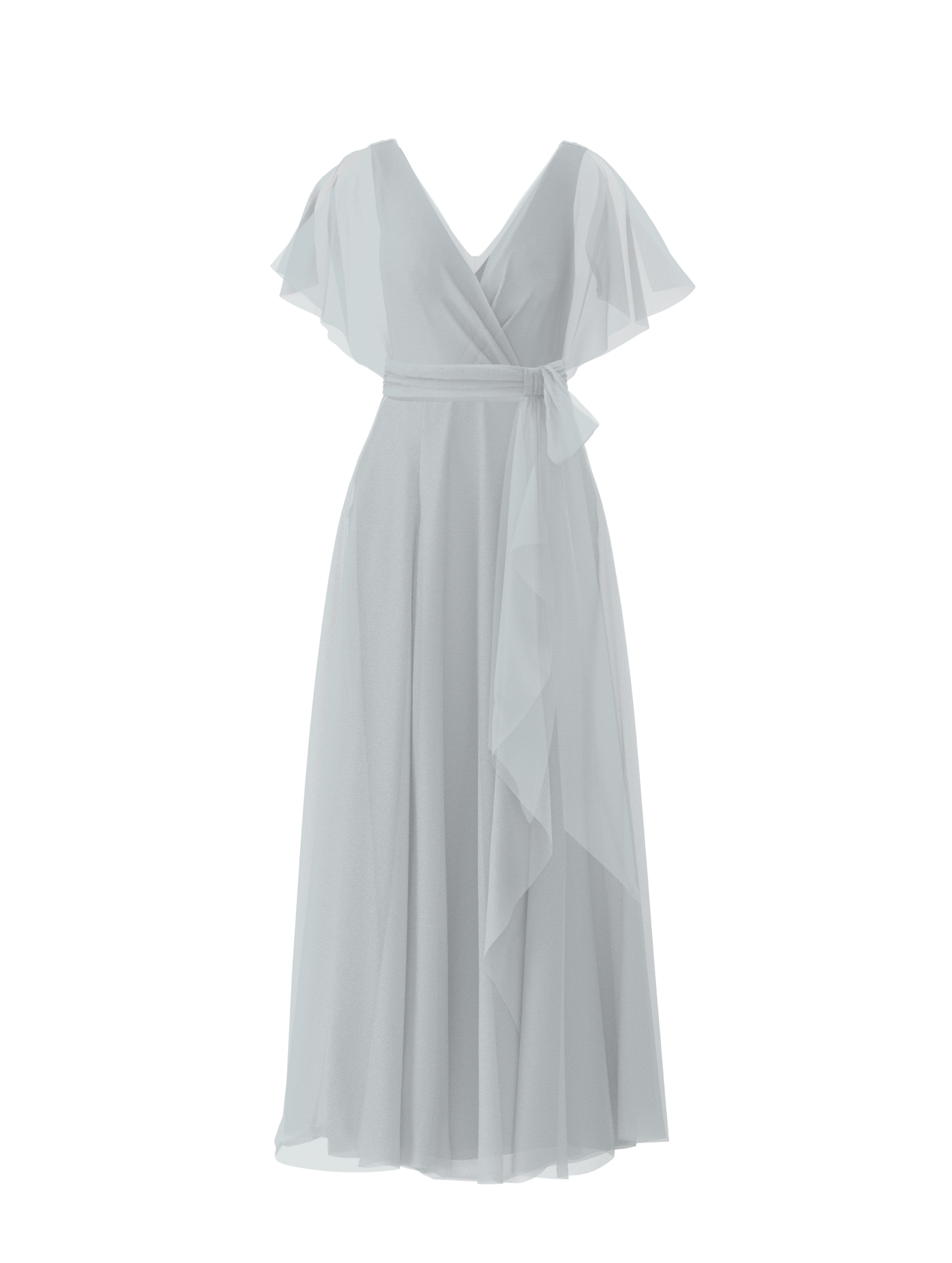 Ava Bodice with Jaycie Skirt and Sash Belt - Elegant Women's Ice Blue Lace Dress Set for Prom, Wedding, and Special Occasions