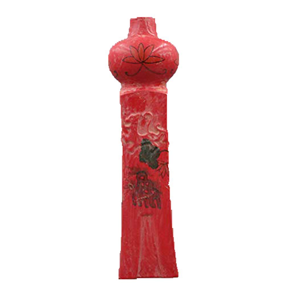 Vintage Red Glaze Garlic Bottle Porcelain Figurine - Antique Collectible Home Decor for Kitchen, Dining Room, and Display Cabinets
