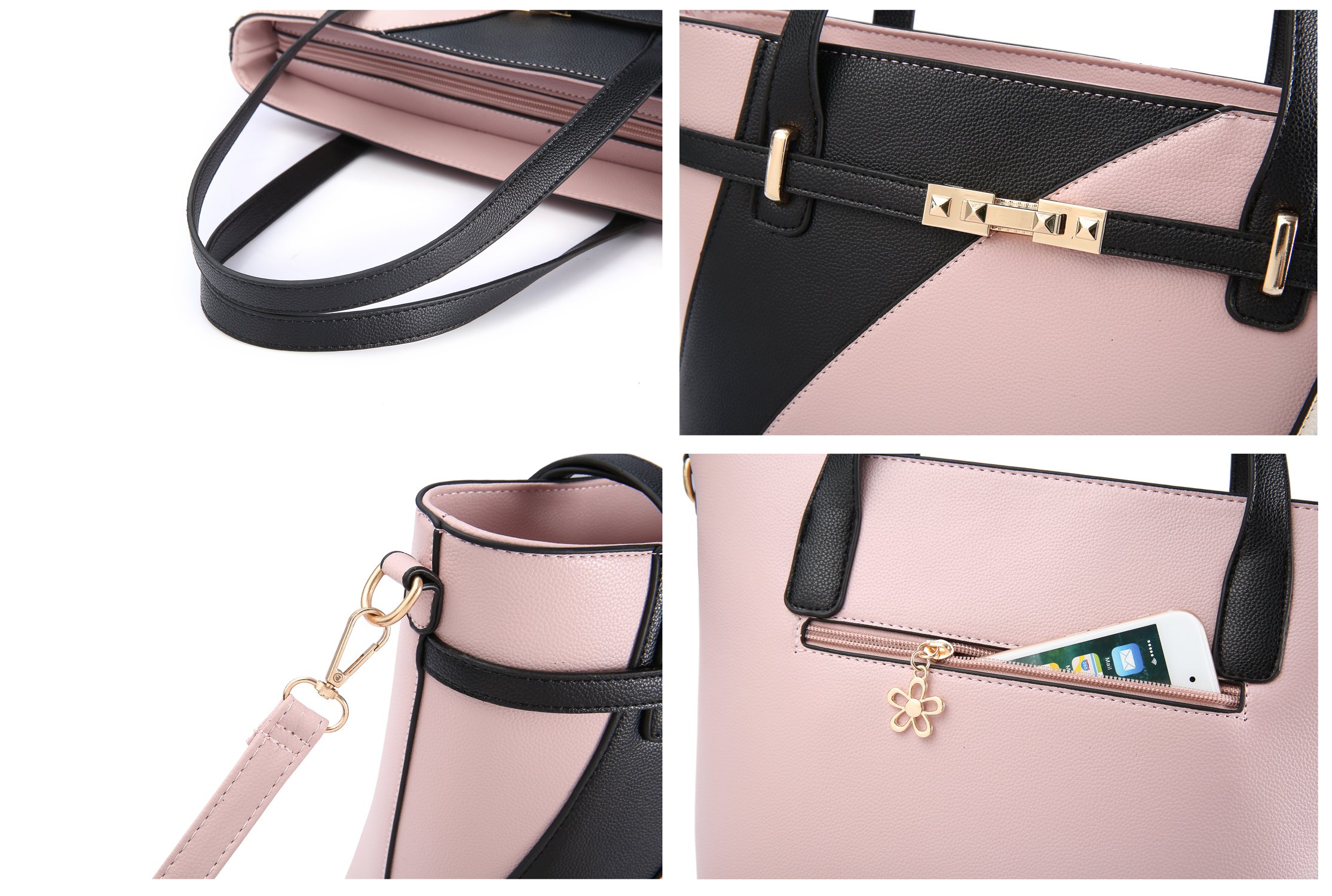 Nevenka Women's PU Leather Top Handle Tote Bag - Stylish Crossbody & Shoulder Purse for Work, Travel & Everyday Use