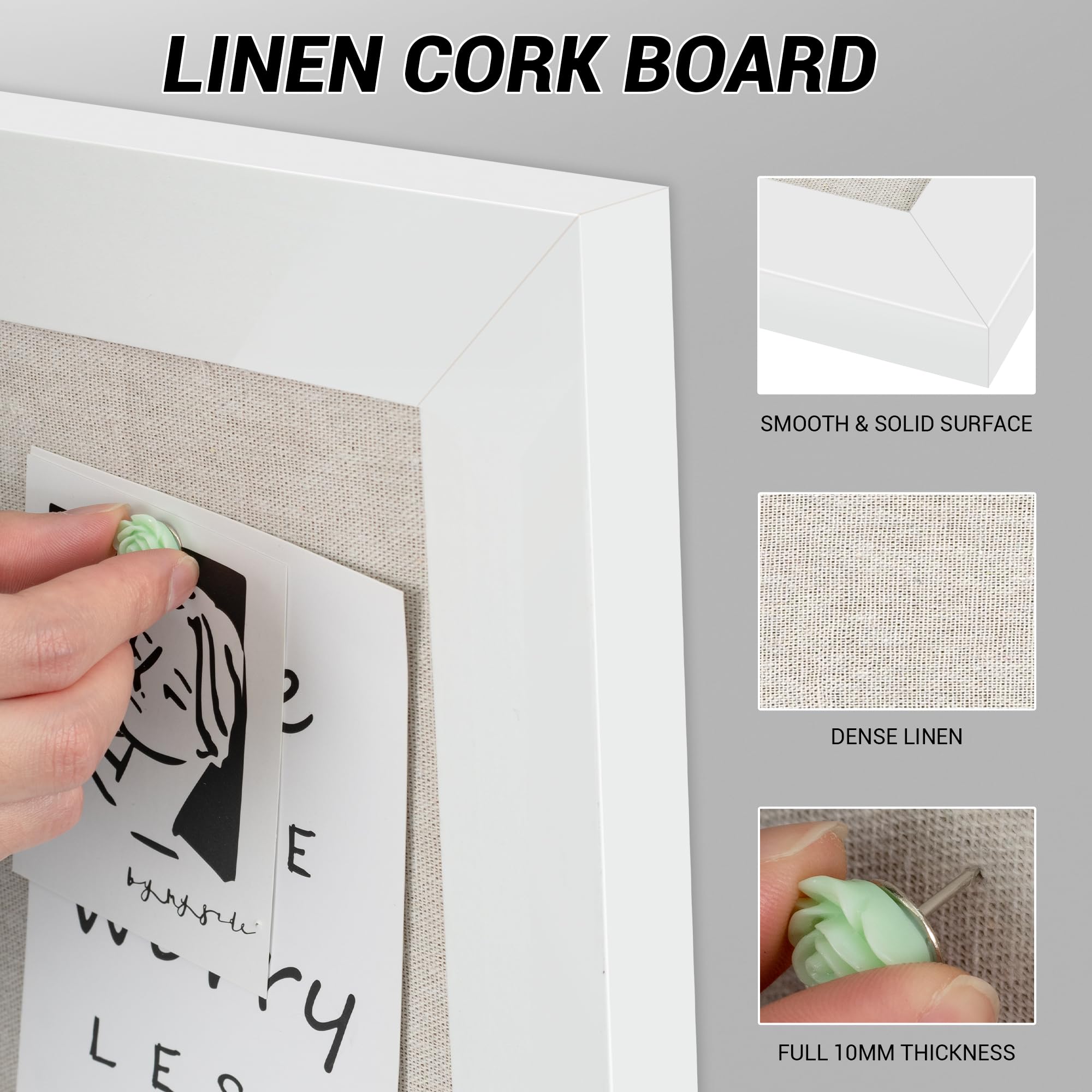 White Cork Bulletin Board 30