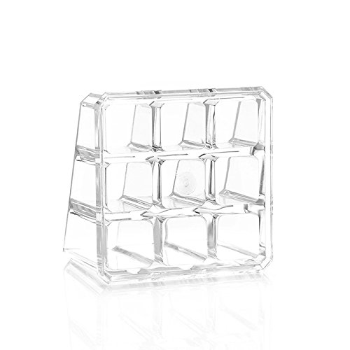 Sooyee 9-Slot Acrylic Lipstick Organizer & Cosmetic Display Case - Clear Makeup Storage for Lipsticks, Brushes, Bottles | Perfect for Vanity, Bathroom & Travel Organization
