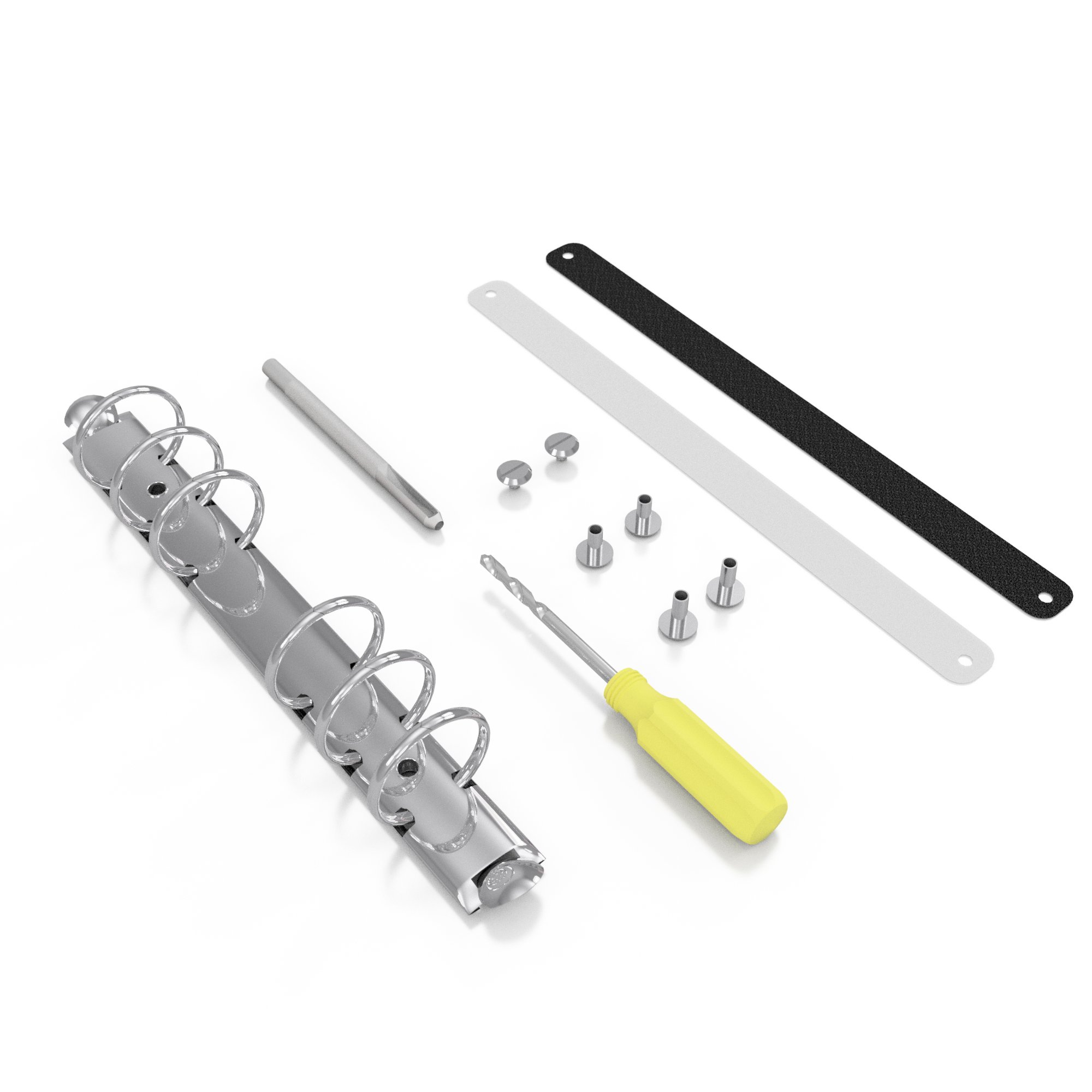 6-Ring Binder Mechanism Replacement Kit - Silver Metal Binder Rings for Planners, Organizers & Notebooks - DIY Repair Parts for School, Office & Home Organization