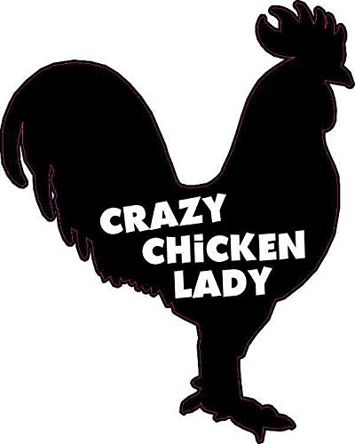 Crazy Chicken Lady Vinyl Sticker - Fun & Durable Decal for Laptops, Cars & Water Bottles - Perfect for Poultry Lovers & Farmhouse Decor