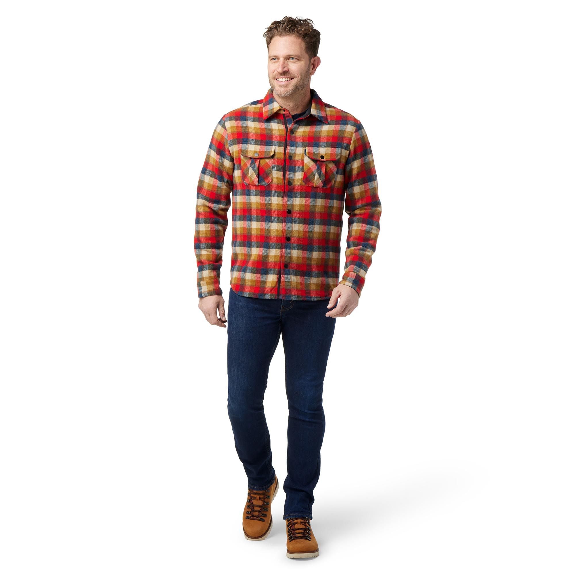 Men's Anchor Line Shirt Jacket - Lightweight Casual Button-Up Shirt Jacket for Outdoor & Travel | SW000122 | Perfect for Hiking, Camping and Everyday Wear