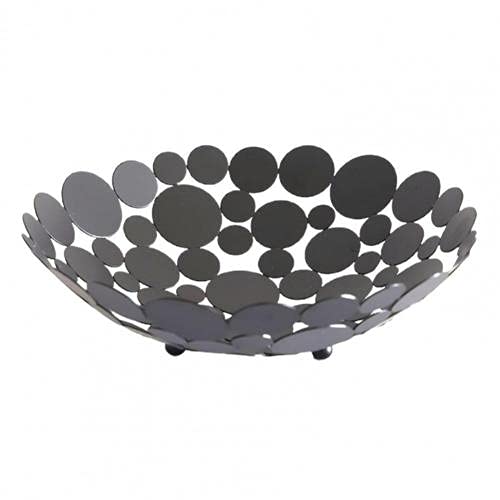 Round Iron Fruit Basket Plate - Durable Snack & Candy Bowl for Dried Fruits, Food Storage, and Home Decor | Perfect for Kitchen Counter, Dining Table, and Party Serving