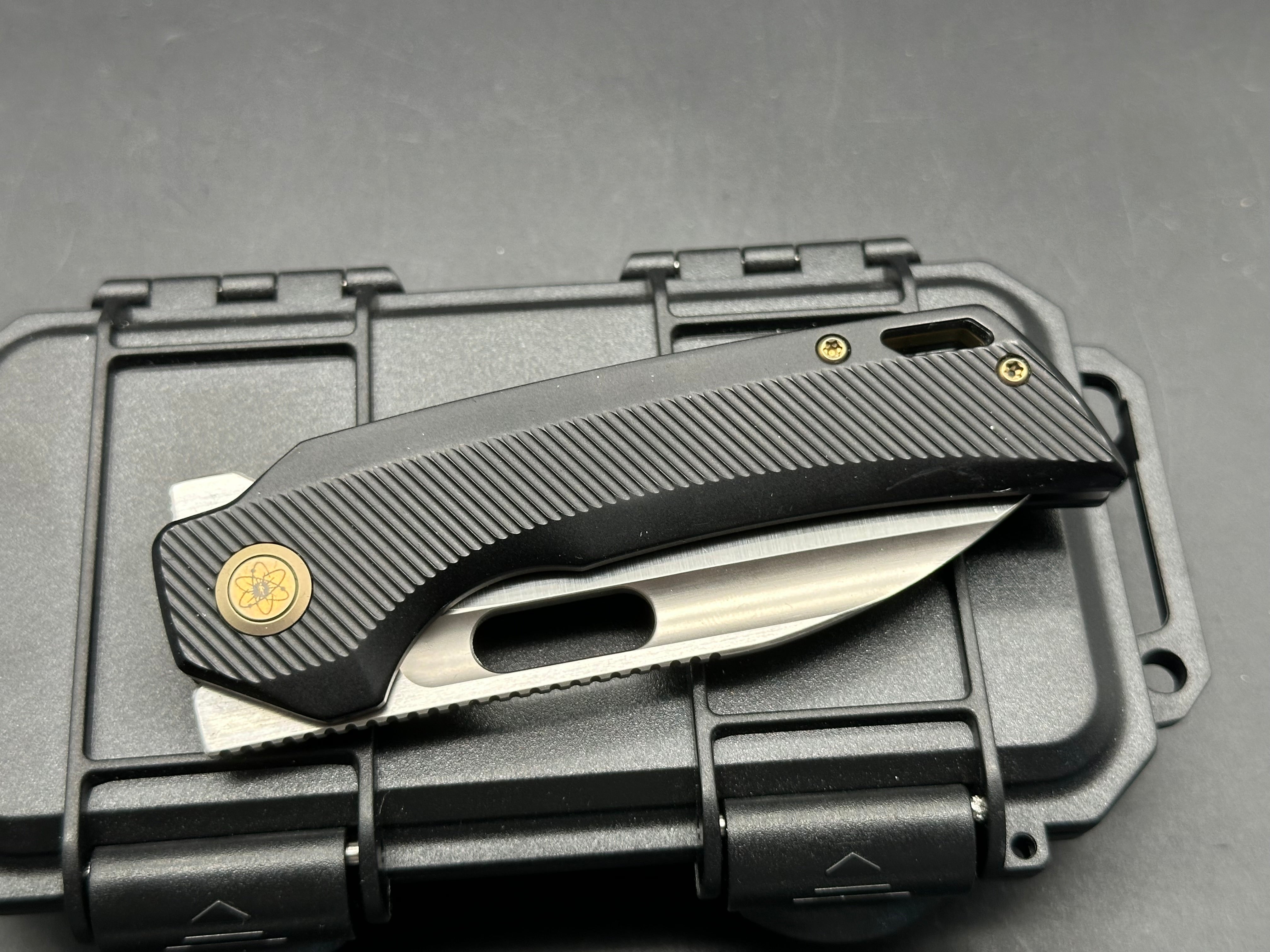 EMPEDC Nymble X V2 Titanium Folding Knife - M390 Steel Blade, Bronze Hardware - EDC Pocket Knife for Camping, Hiking & Outdoor Adventures