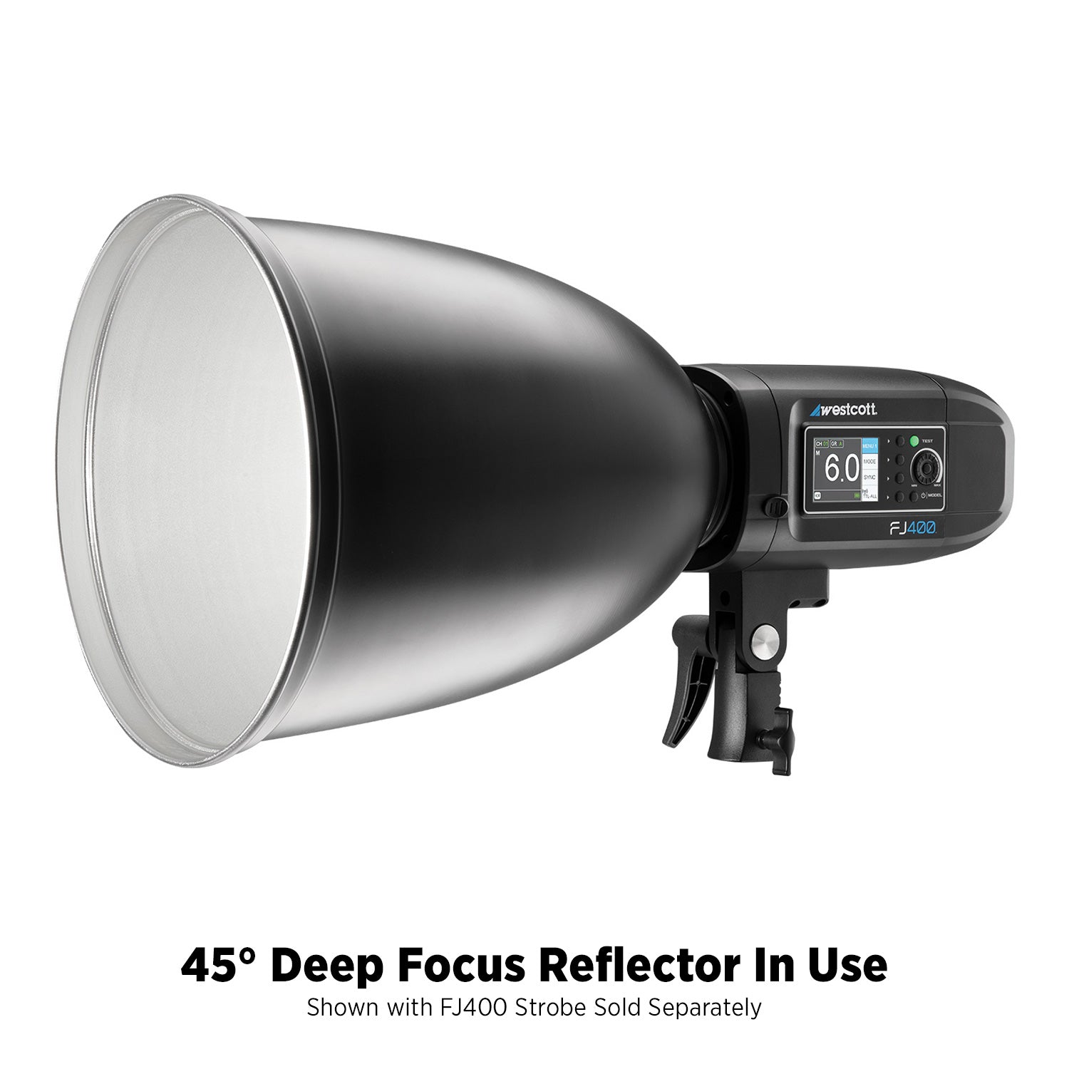 45 Degree Deep Focus Reflector with Honeycomb Grids & Diffusion for FJ800, FJ400 II, FJ400 Bowens Mount - Perfect for Studio Photography, Portrait Lighting & Product Shoots