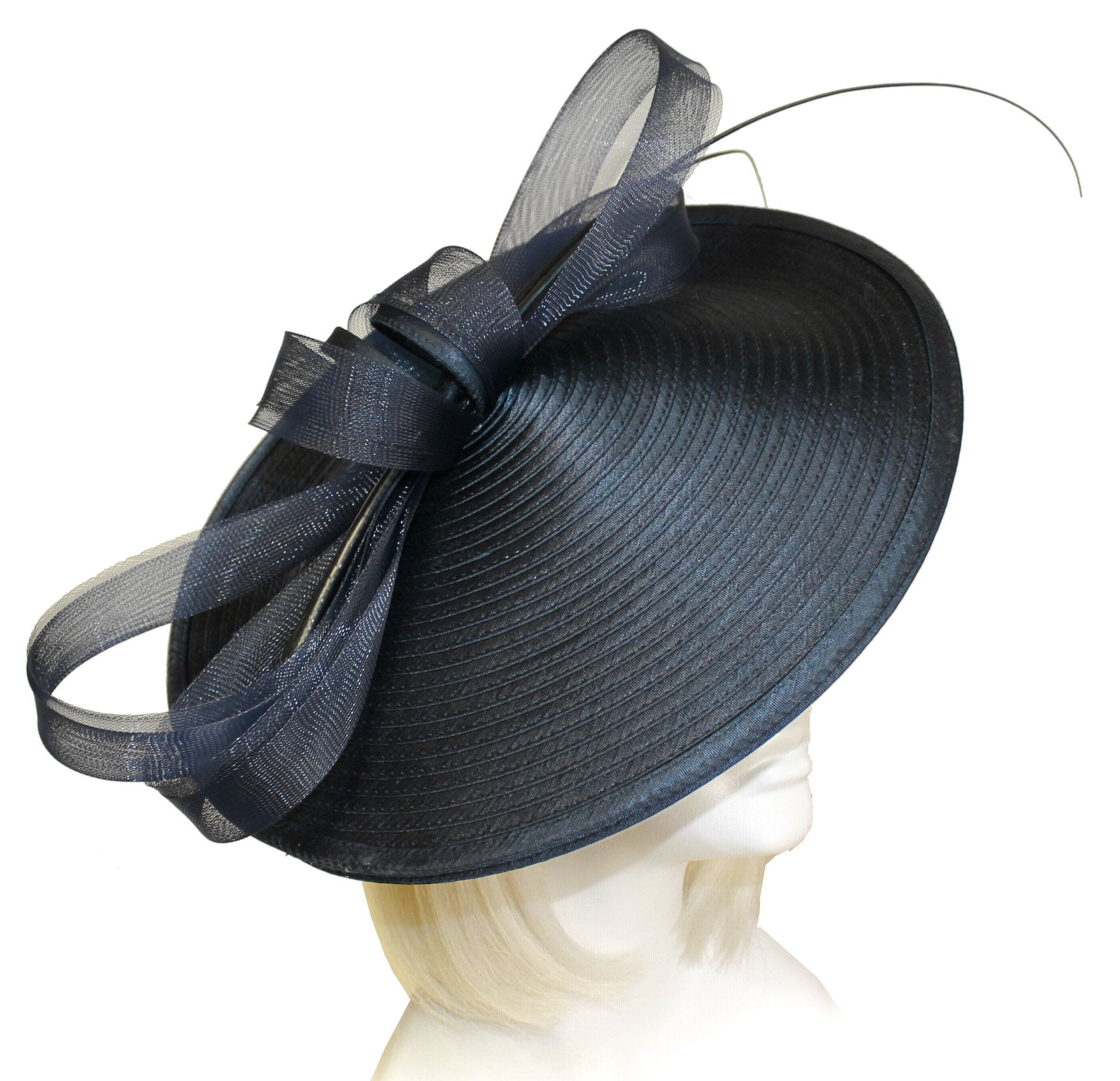 Elegant Red Hat Society Fascinator Headband - Dome Dish Design by Luke Song Millinery (AF71) | Perfect for Tea Parties, Weddings & Derby Events