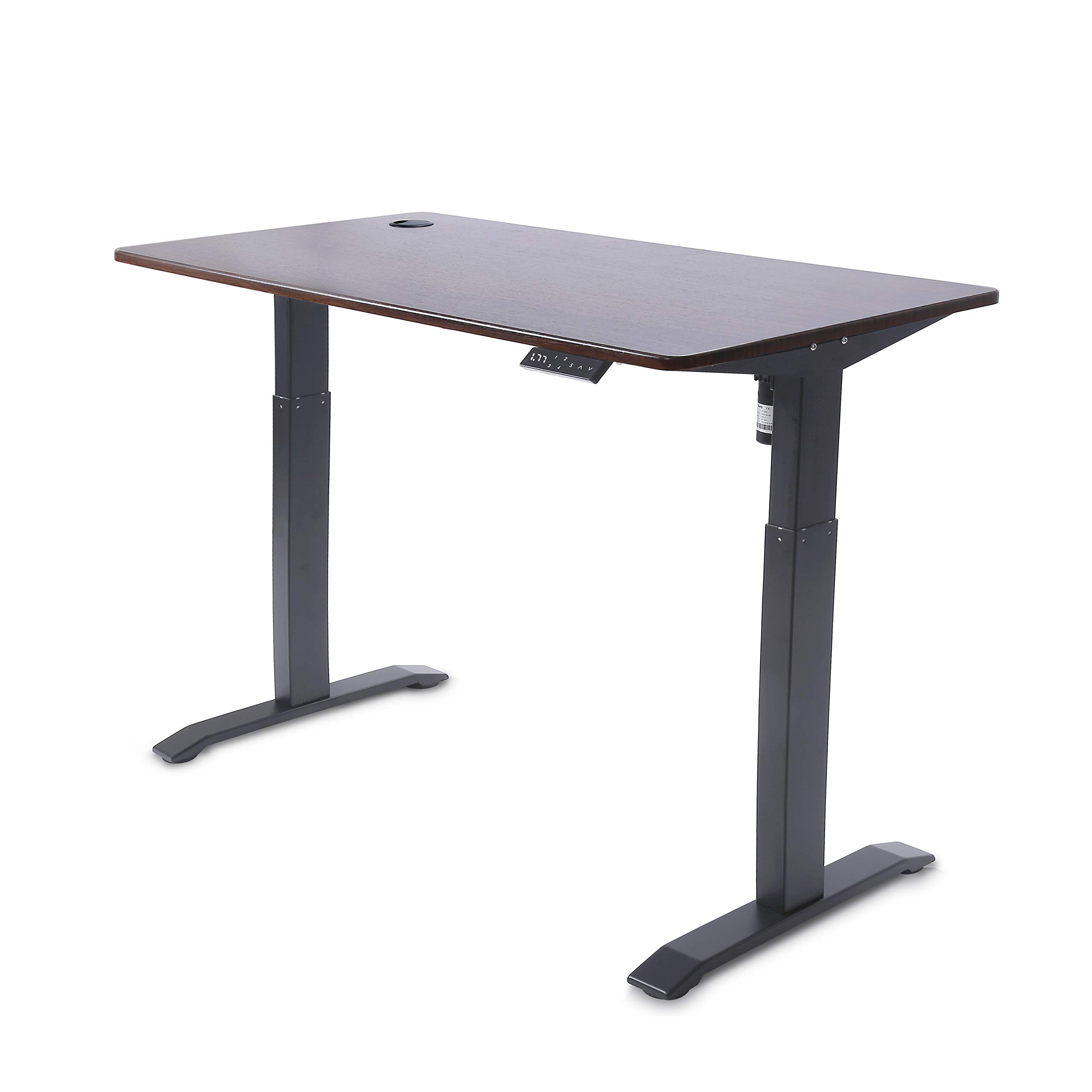 UNICOO 48 x 24 Inch Electric Height Adjustable Standing Desk - Motorized Sit Stand Workstation for Home Office, Gaming & Study - Whole-Piece Desk Board with Smooth Lift Mechanism (KT1001-MB) | Perfect for Remote Work, Online Classes & Ergonomic Workspaces