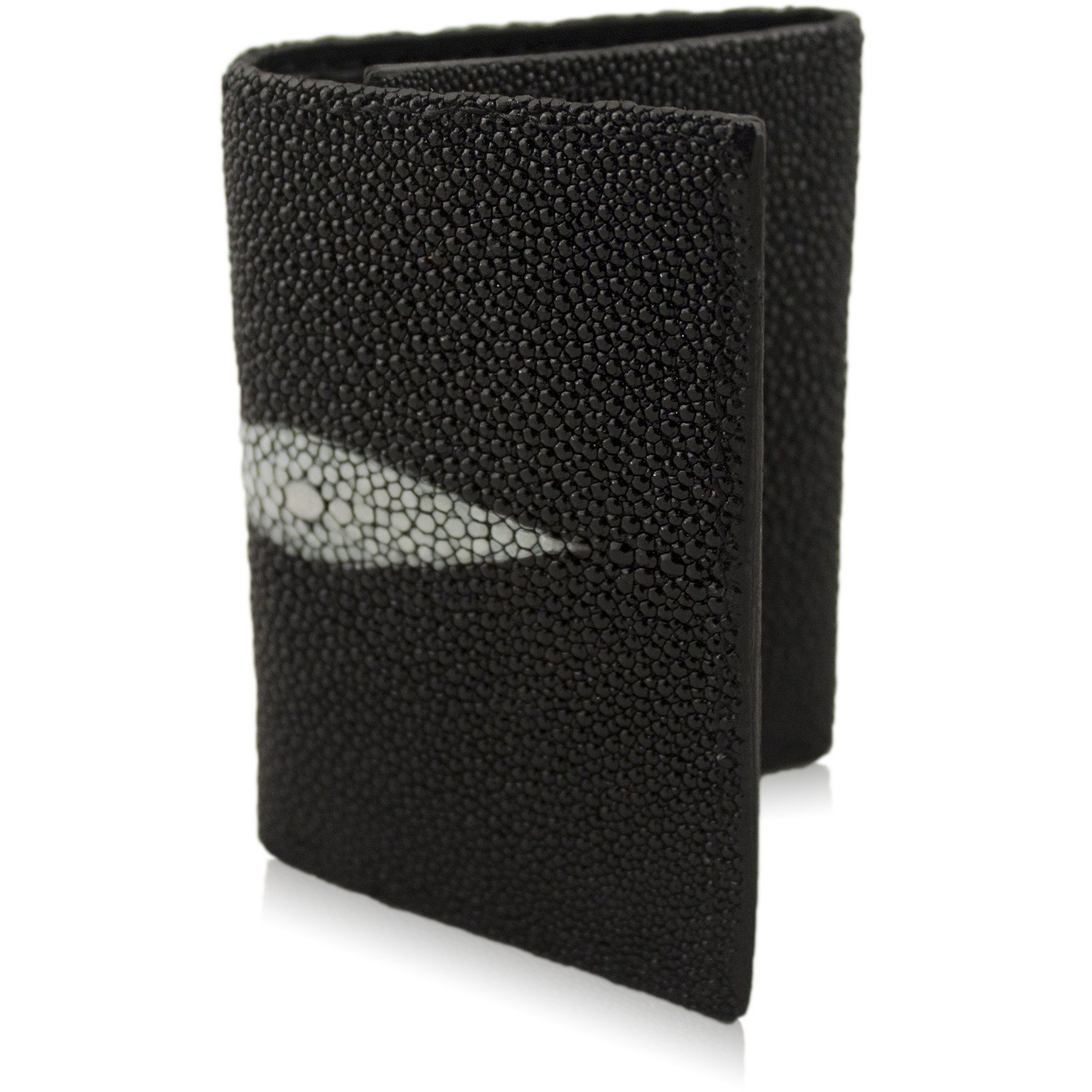 Genuine Stingray Skin Trifold 9-Card Leather Handmade Wallet for Men - Premium Slim RFID Blocking Billfold for Everyday Carry & Business Use
