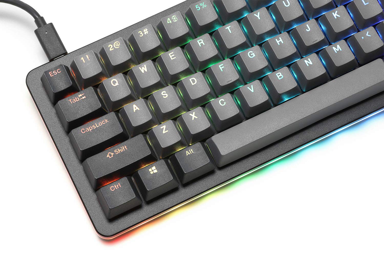 Drop ALT 65% Mechanical Gaming Keyboard - 67 Key Hot-Swappable RGB Backlit with USB-C | Programmable Macros, Doubleshot PBT Keycaps & Aluminum Frame (Kaihua Box White, Black) | Perfect for Esports, Coding & Office Work