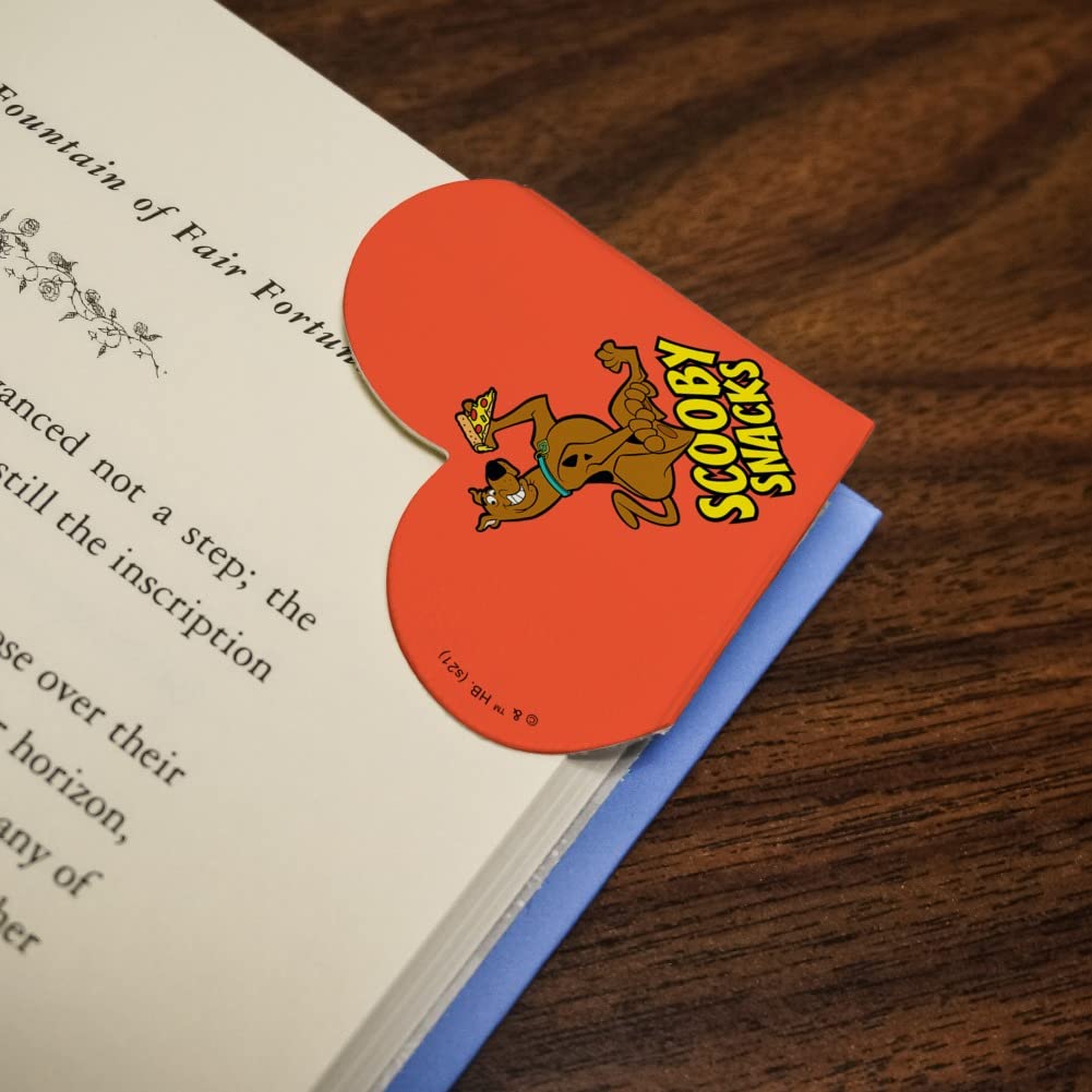 Scooby Snacks Heart Faux Leather Bookmark Set of 2 - Cute Dog-Themed Bookmark for Reading, Gifts, and Book Lovers