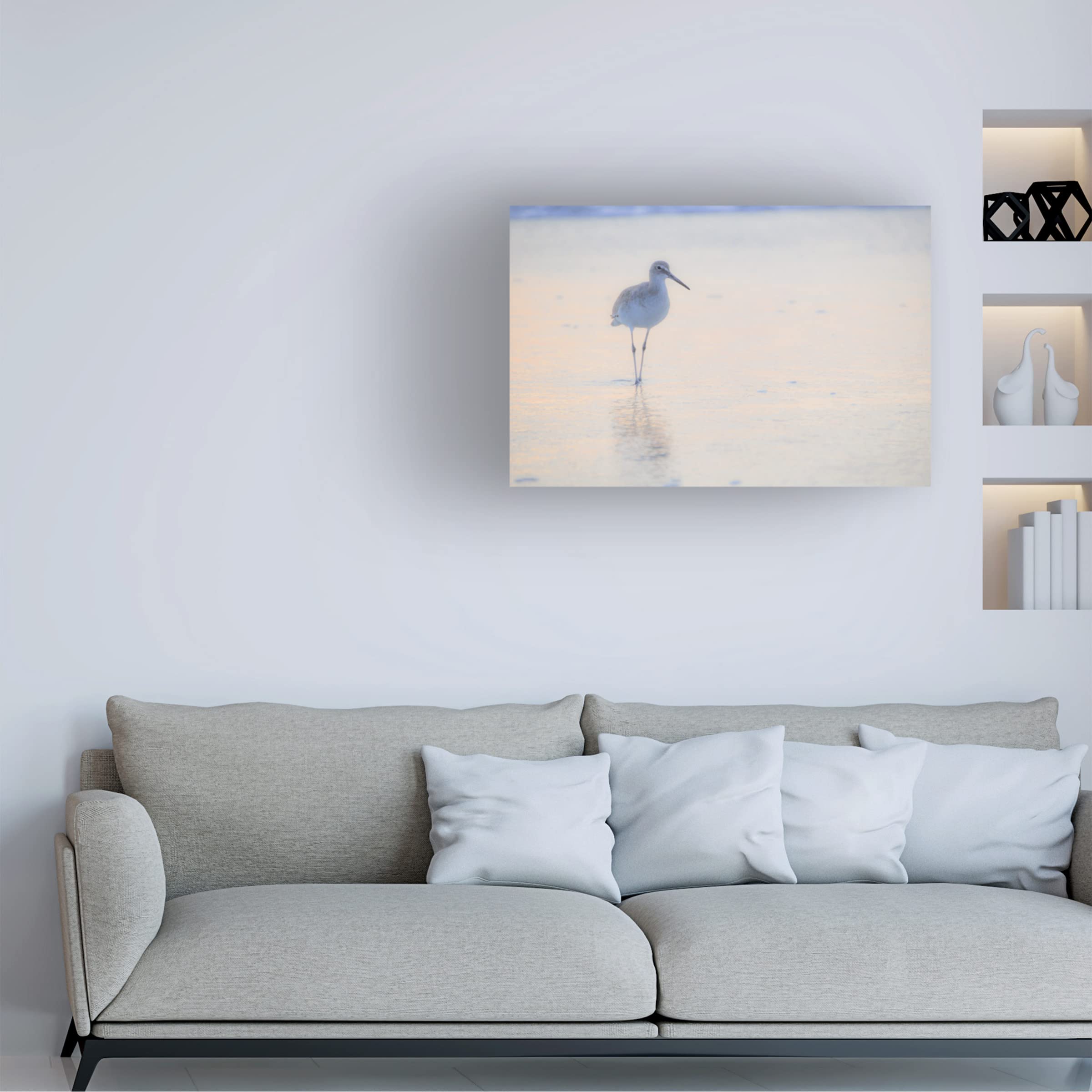 Blue Palomino 'Peaceful Piper' Canvas Wall Art Print - Handmade Landscape Painting for Living Room, Bedroom & Office Decor