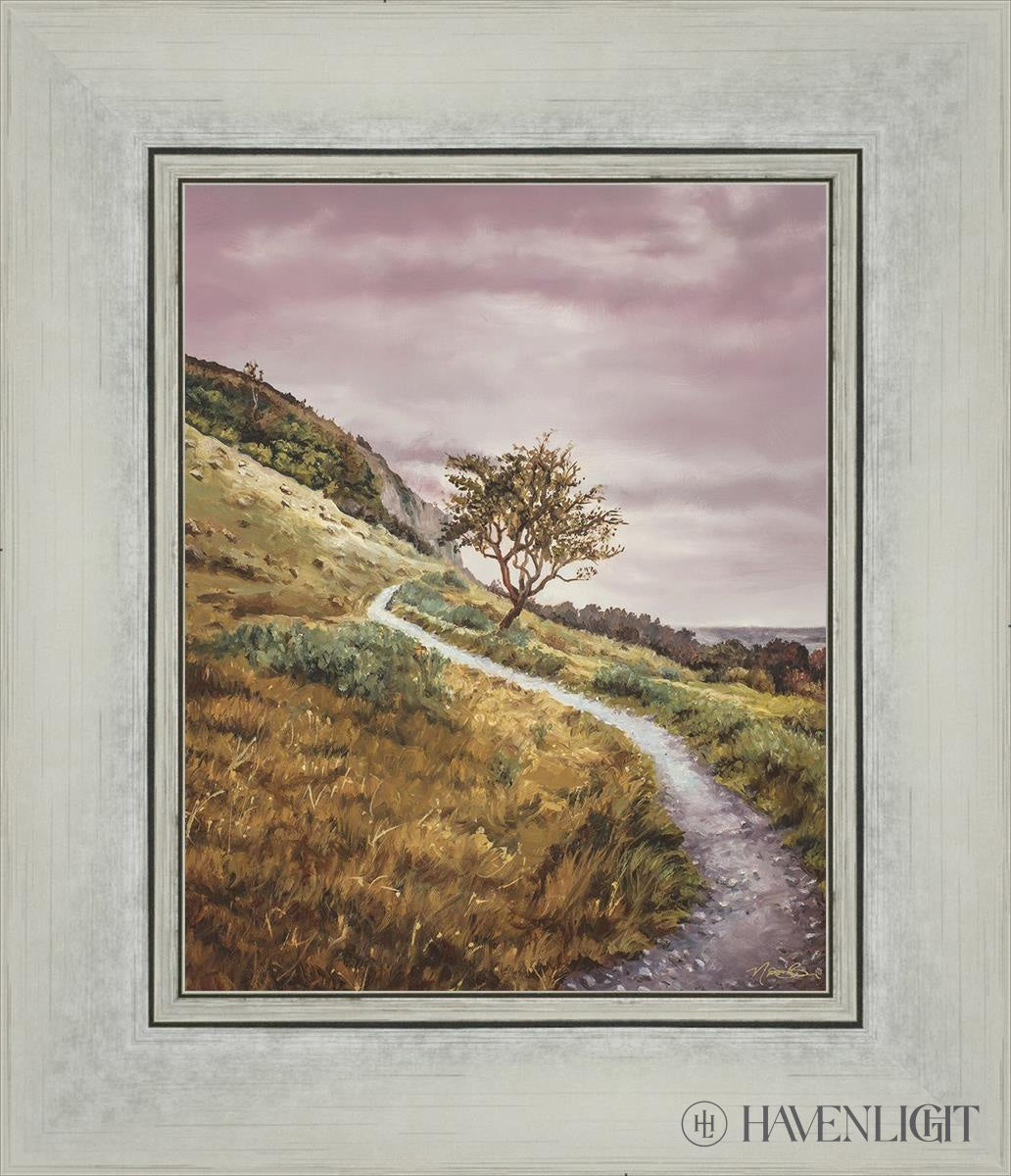Broken Path Mountain Top Wall Art - Handmade Boho Decor for Living Room, Bedroom & Office - Inspirational Nature Landscape Painting for Home Decor