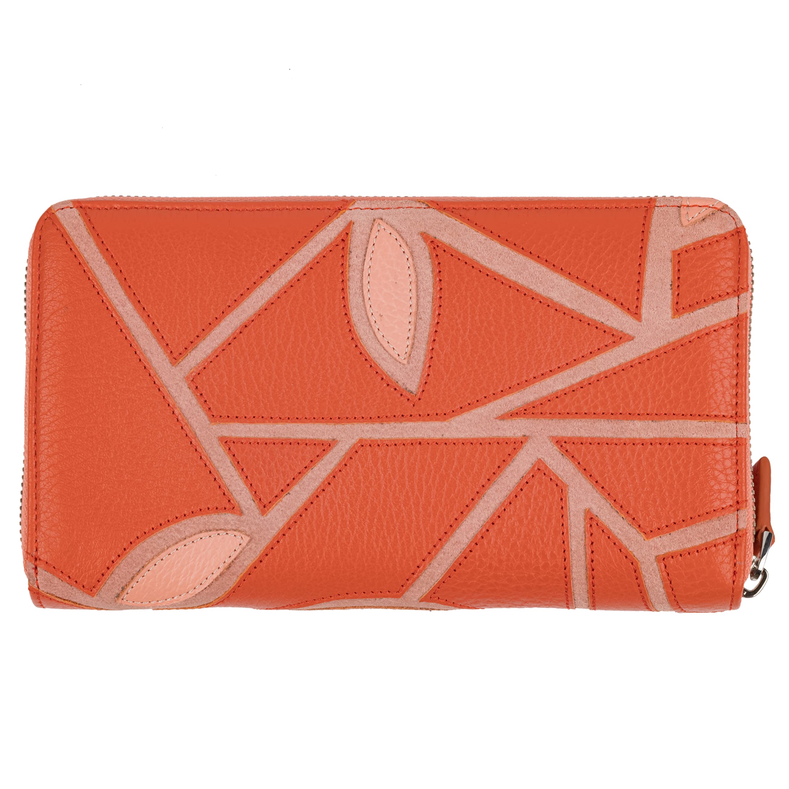 Genuine Leather Women's Wallet - Italian Made Zip Closure Clutch Purse for Women - Perfect for Everyday Use, Travel & Special Occasions