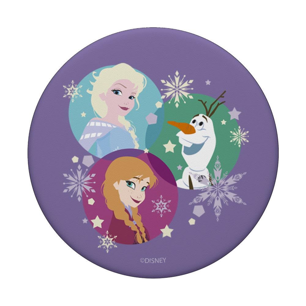 Disney Frozen Character PopSockets PopGrip - Elsa, Anna & Olaf Standard Phone Grip & Stand for iPhone, Samsung & More - Perfect for Kids, Fans & Everyday Use