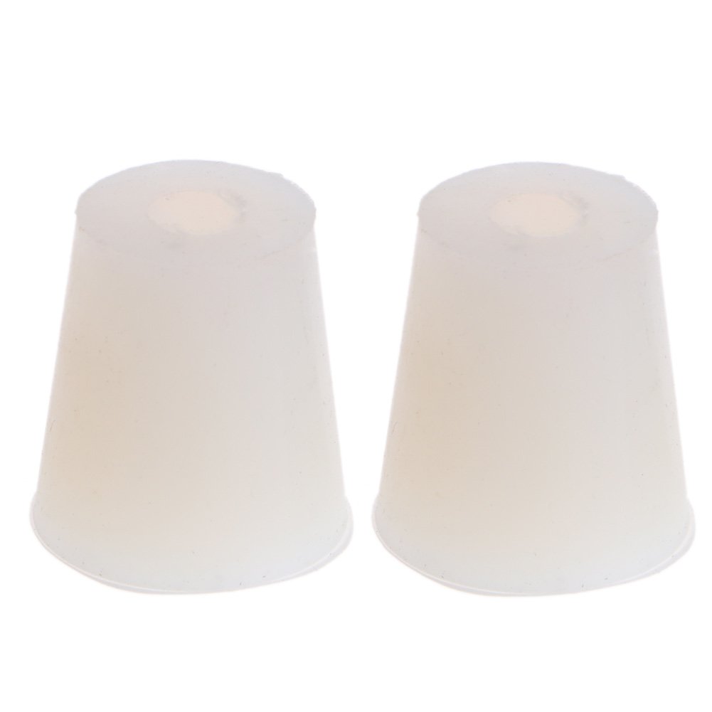 XISAOK 2-Pack Silicone Rubber Stoppers with Hole - Airlock Bubbler Valve for Homebrewing Wine, Beer & Mead Making - Perfect for Fermentation, Brewing Kits & DIY Alcohol Projects