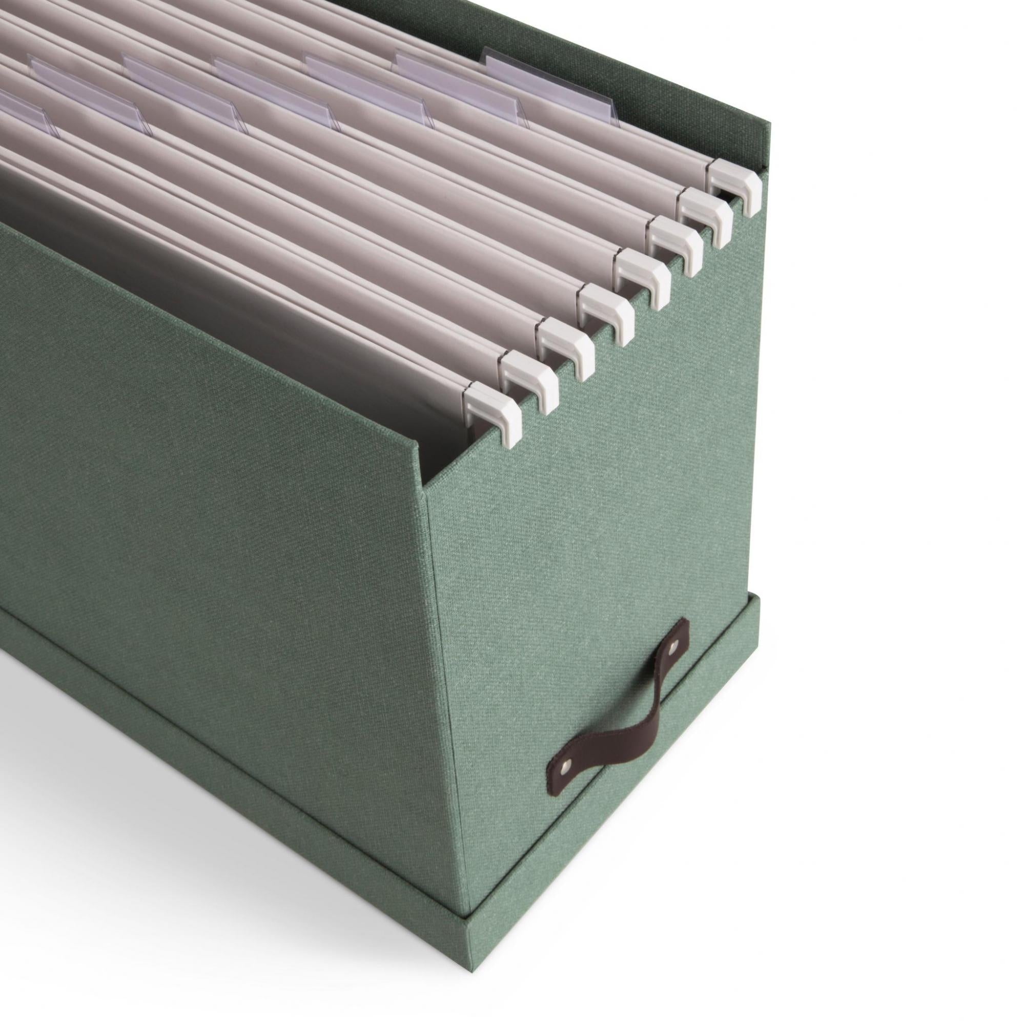 Johan File Box - Soft Teal Storage Organizer for Office, Home & School | Document Filing & Paper Organization Solution