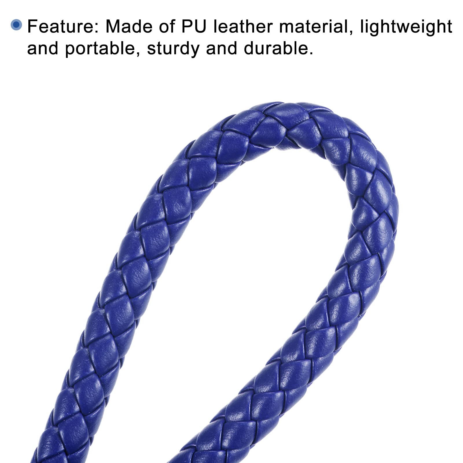 PATIKIL Braided Leather Keychain - Durable Woven Key Ring with Stylish Lanyard Strap for Keys, Bag, Wallet | Perfect for Home, Office, Travel & Gift Giving
