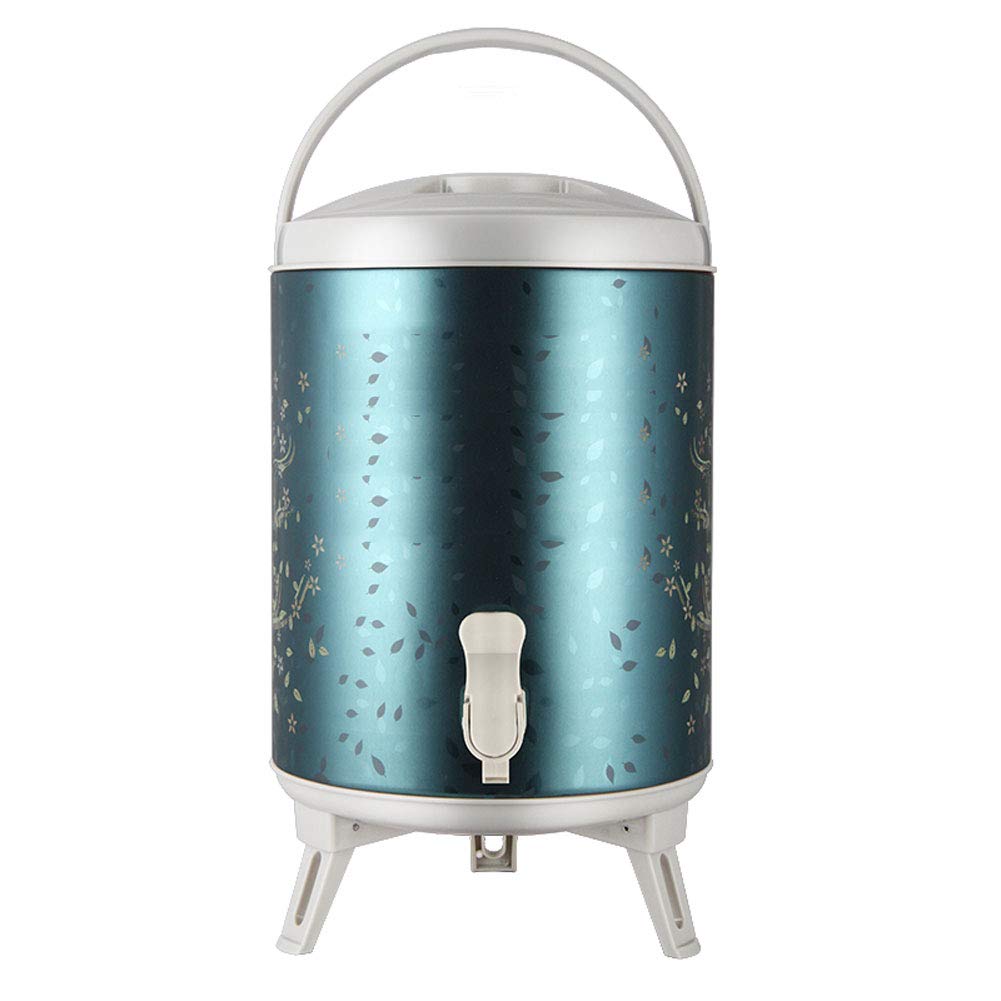 Commercial Stainless Steel Insulated Beverage Dispenser 12L - RSHJD Large Capacity Drink Barrel for Cafeterias, Hotels, Coffee & Tea Shops - Easy Clean Hot/Cold Beverage Server for Parties, Events & Hospitality Use