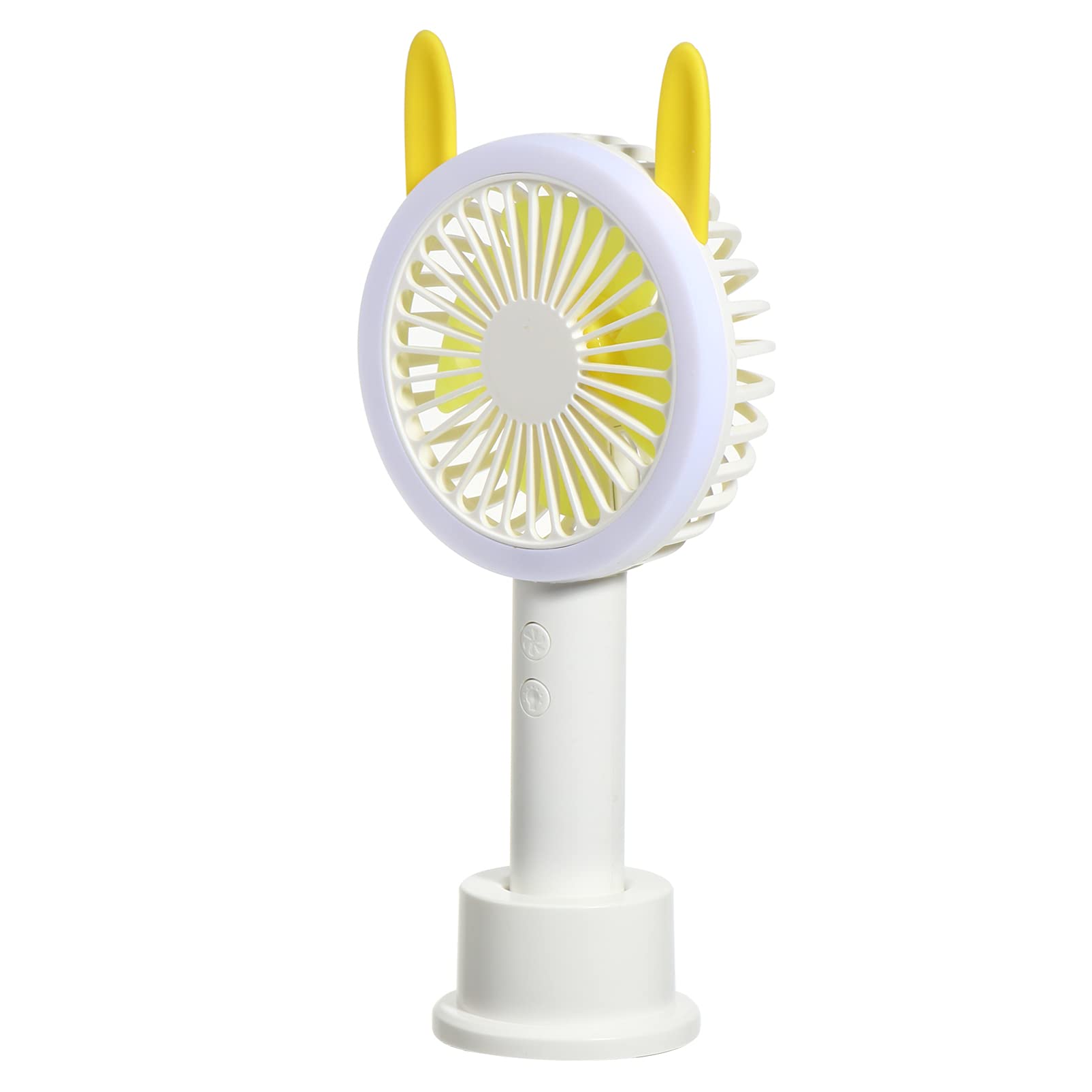 Hemobllo Portable Handheld Fan - USB Rechargeable Mini Personal Fan with Cute Animal Ears, Ultra Quiet for Office, Travel & Outdoor Use (Random Color)
