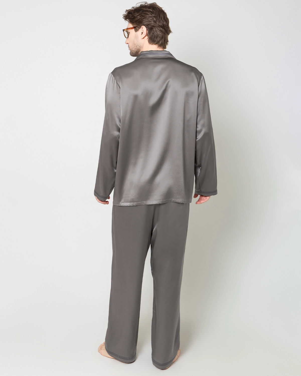 Premium Men's Silk Loose Fit Pajama Set - Soft & Breathable Sleepwear for Relaxation at Home, Lounging & Travel Comfort