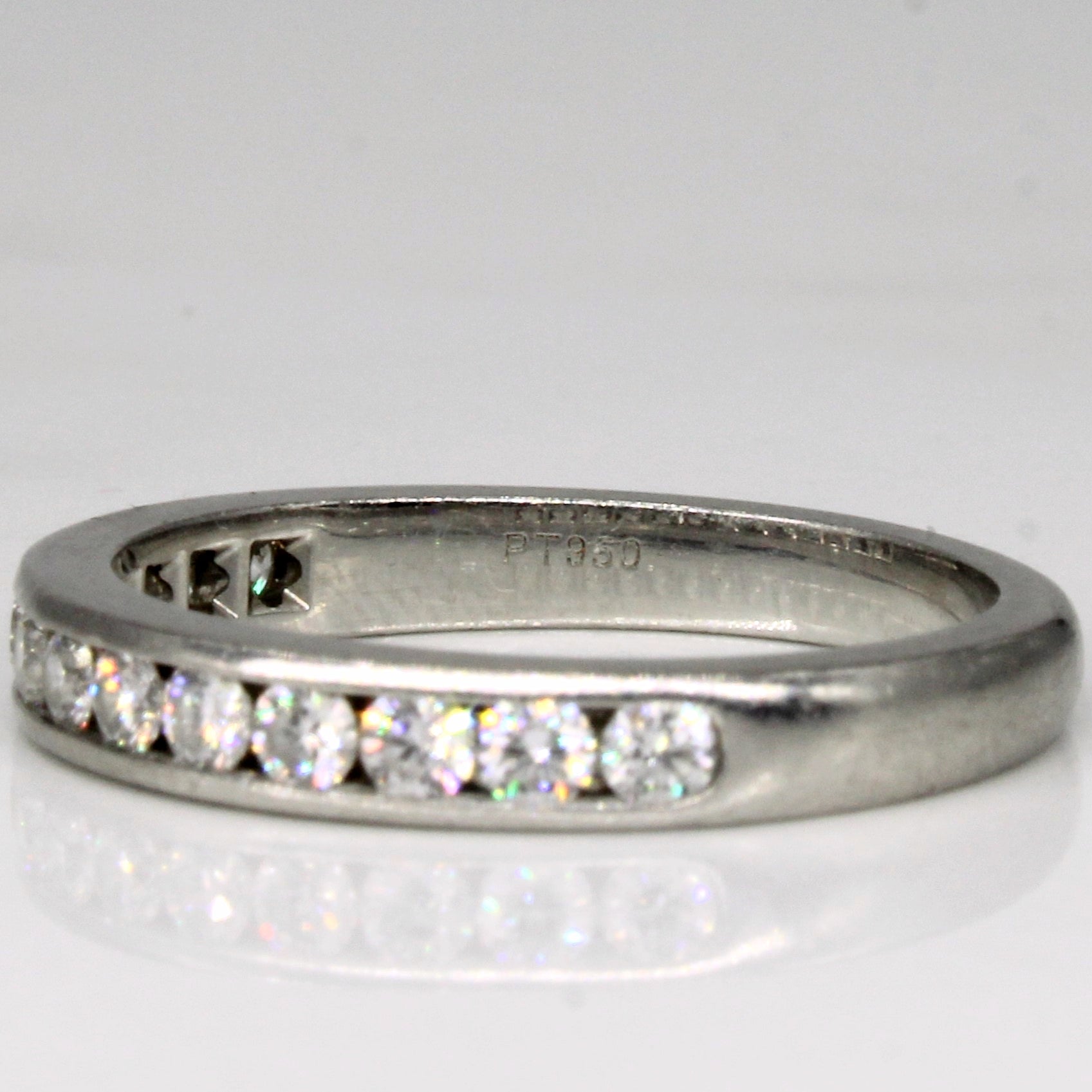 Tiffany & Co. Channel Set Diamond Ring - 0.42 Carat Total Weight (CTW) | Size 6.5 | Elegant Wedding Band, Anniversary Gift for Her, Engagement Ring Alternative | Perfect for Proposals, Special Occasions & Everyday Luxury Wear